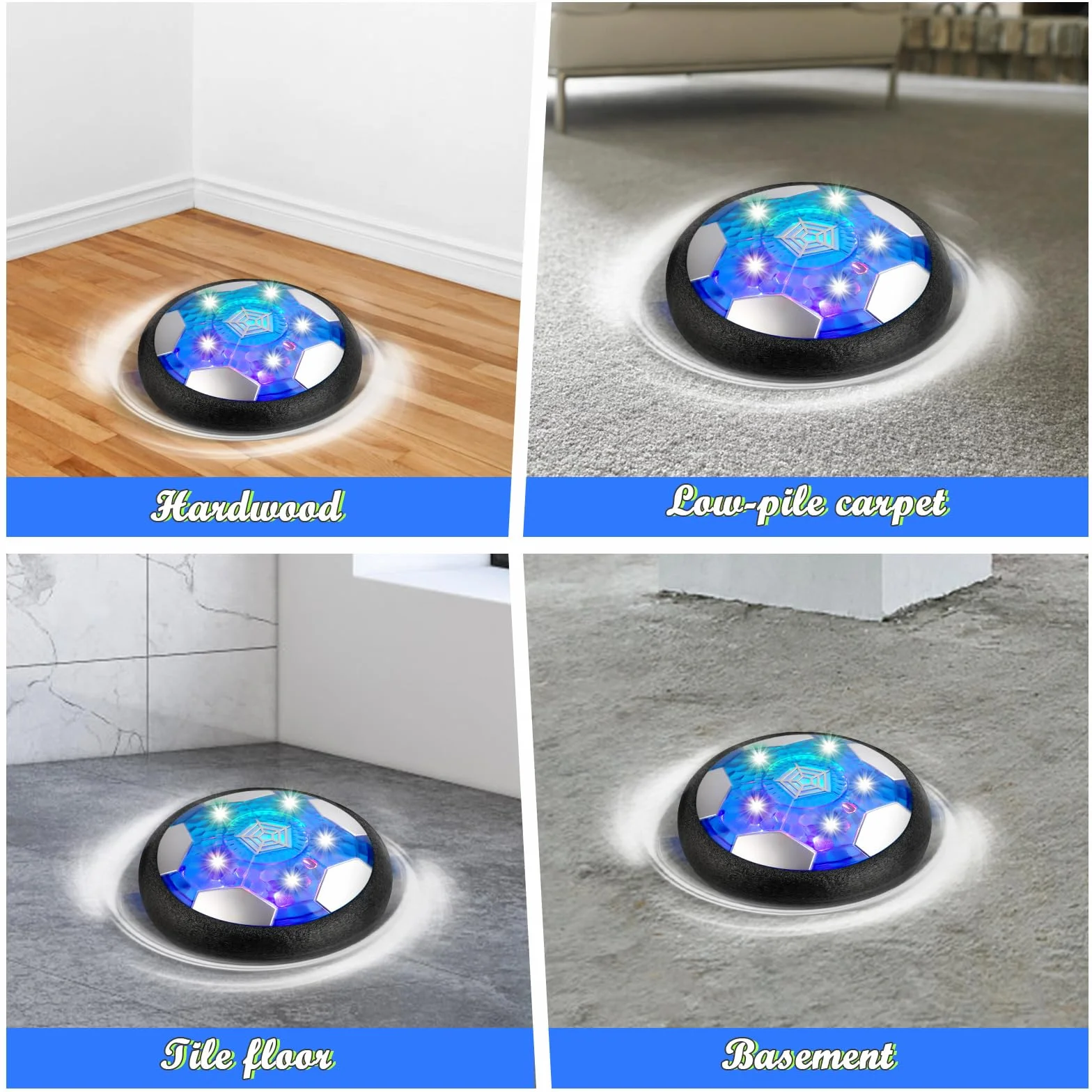 Hover Soccer Ball LED Lumière Rechargeable Enfant Jouet Foot