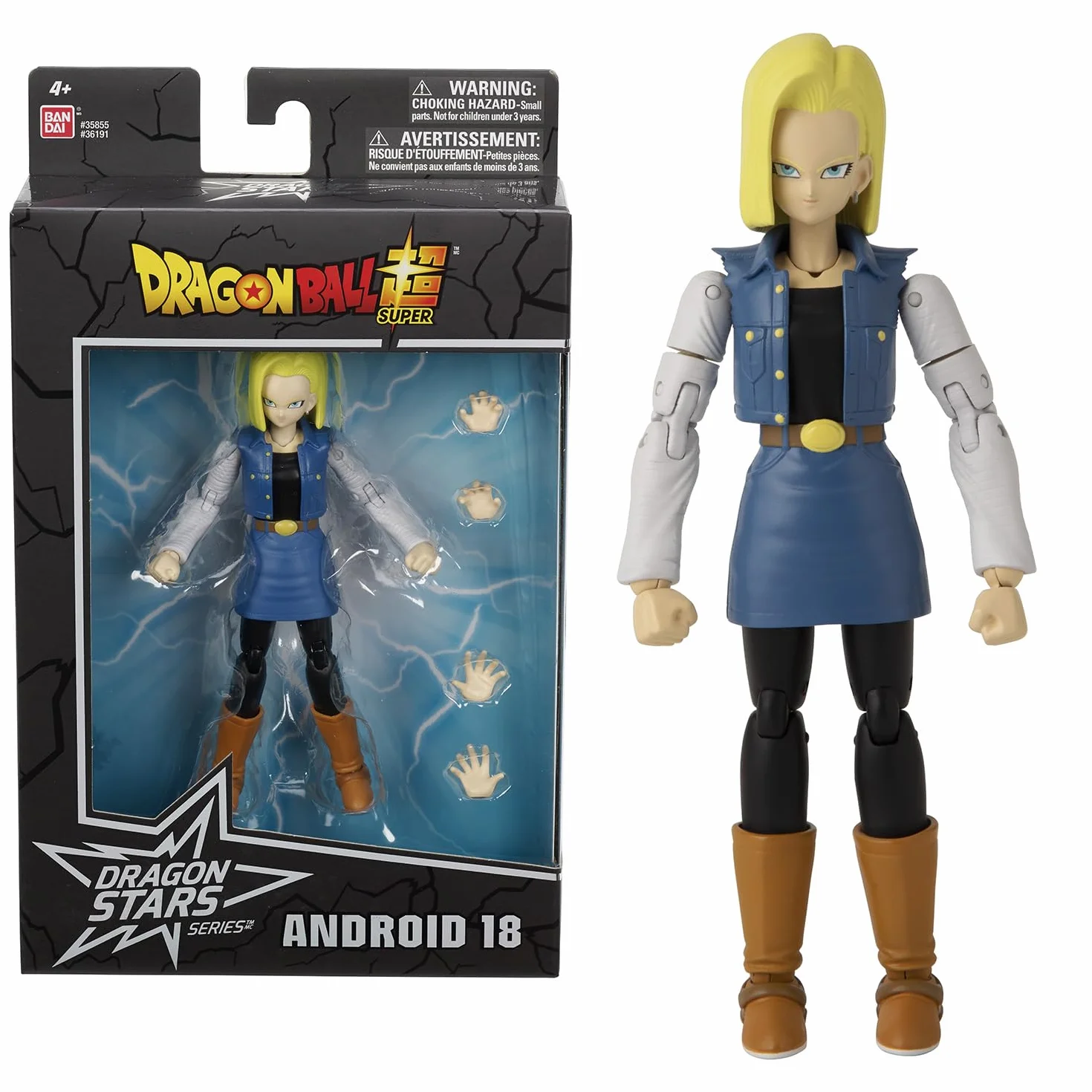 BANDAI Dragon Ball Super Figurine Dragon Star 17 cm Android 18 Articulée Cyborg Jouet 4 Ans+