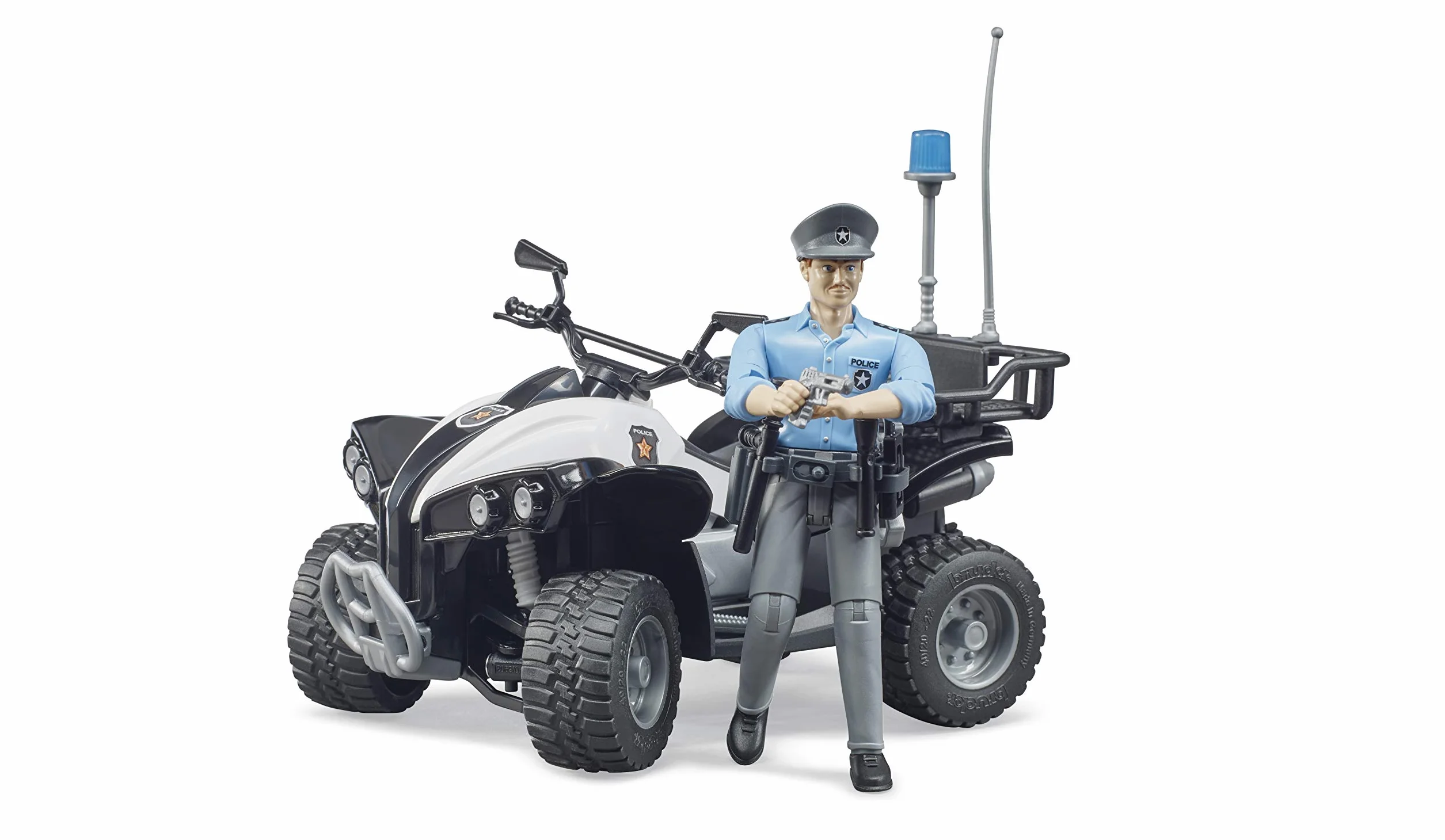 Bruder 63011 Police Quad avec Lumière et Accessoires