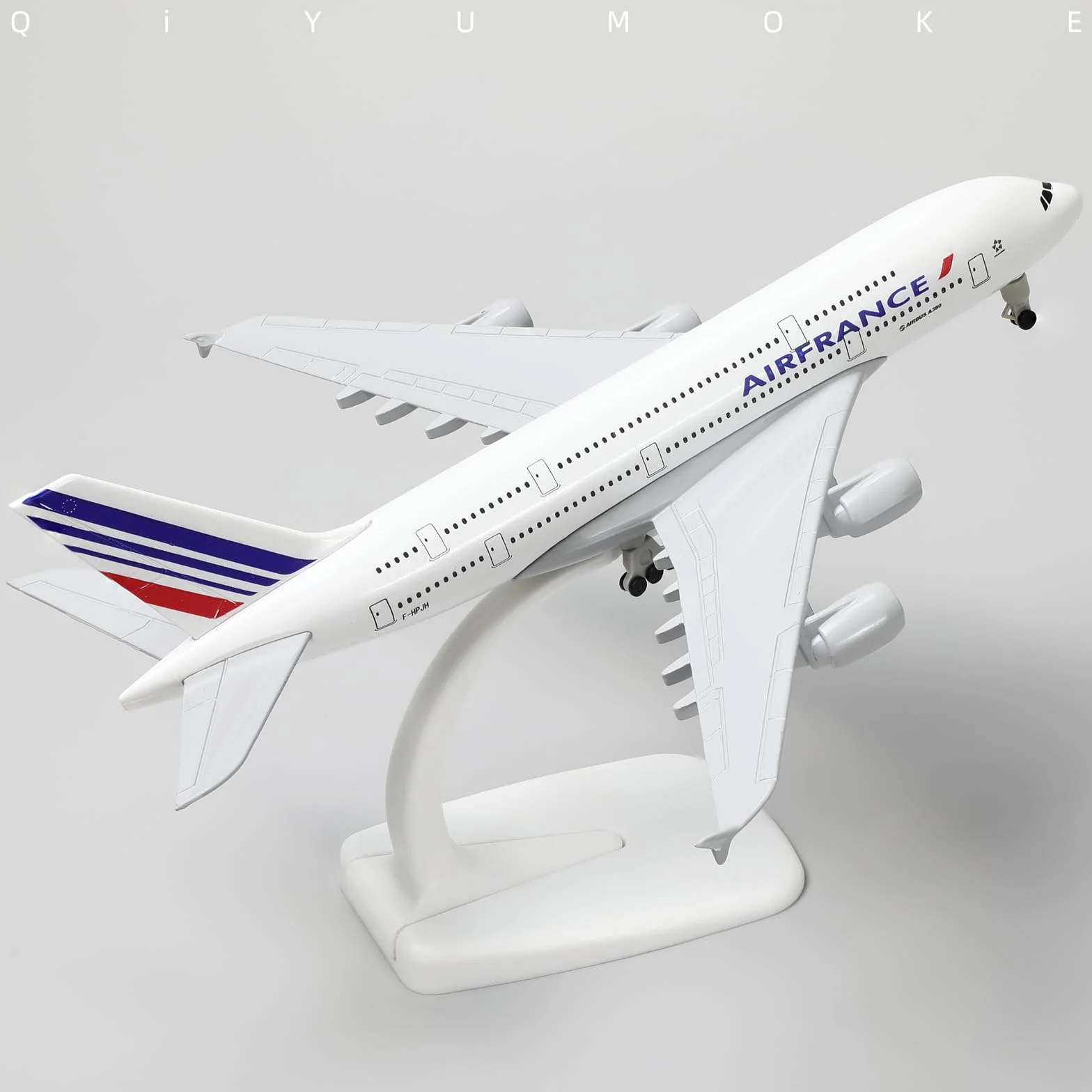 France 380 Modèle d'avion en métal A380 avec Support 7,5 Pouces Décoration d'Affichage Cadeau