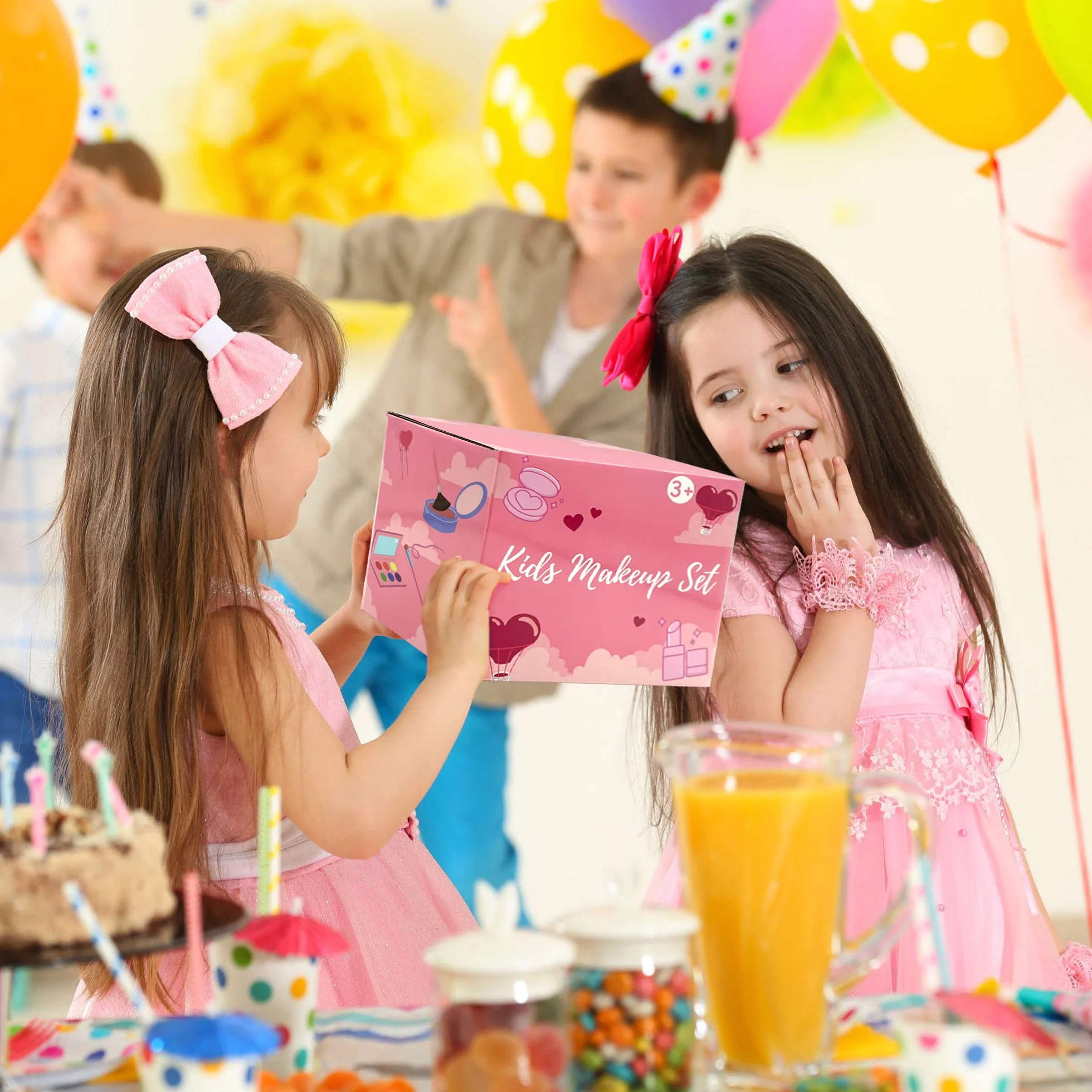 Lubibi Ensemble de Maquillage Lavable pour Enfants avec Coffret, Kit de Cosmétiques Réels, Jouet Cadeau Anniversaire Noël pour Filles 3-8 Ans