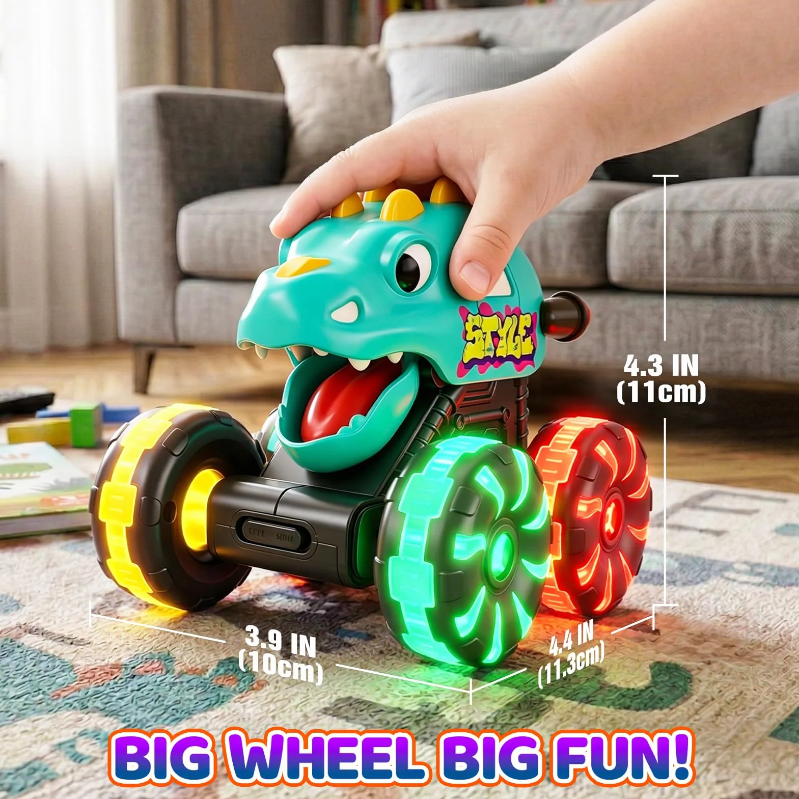 EUCOCO Monster Truck Jouet Dinosaure Voiture Enfant 1-5 Ans Cadeau Anniversaire