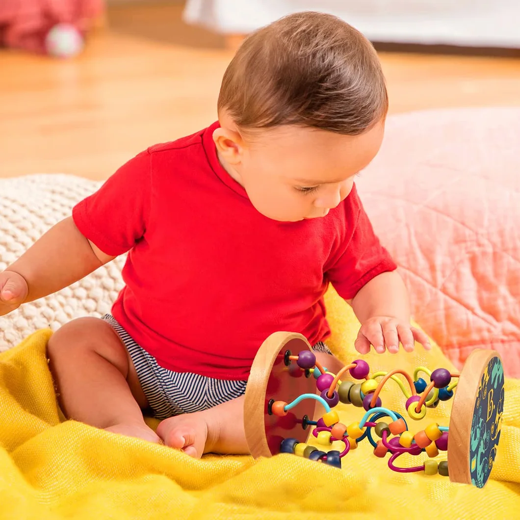 B. toys A-Maze Loopty Loo Labyrinthe de Perles en Bois 47 Perles 5 Labyrinthes Jouet Classique 18 Mois+