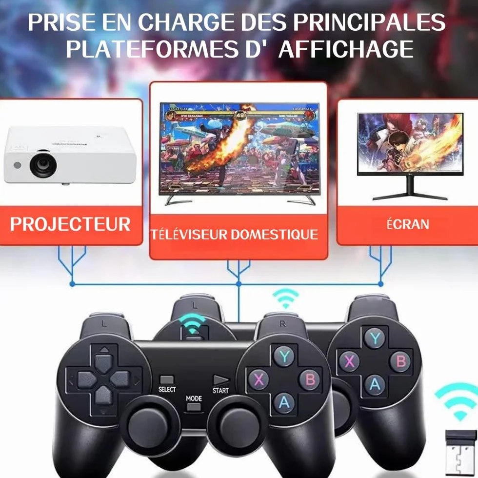 SCULPYA RÉTRO Edition Console Gaming X2 Consoles de Jeu Rétro sans Fil 64G 40000+ Jeux HD Portable