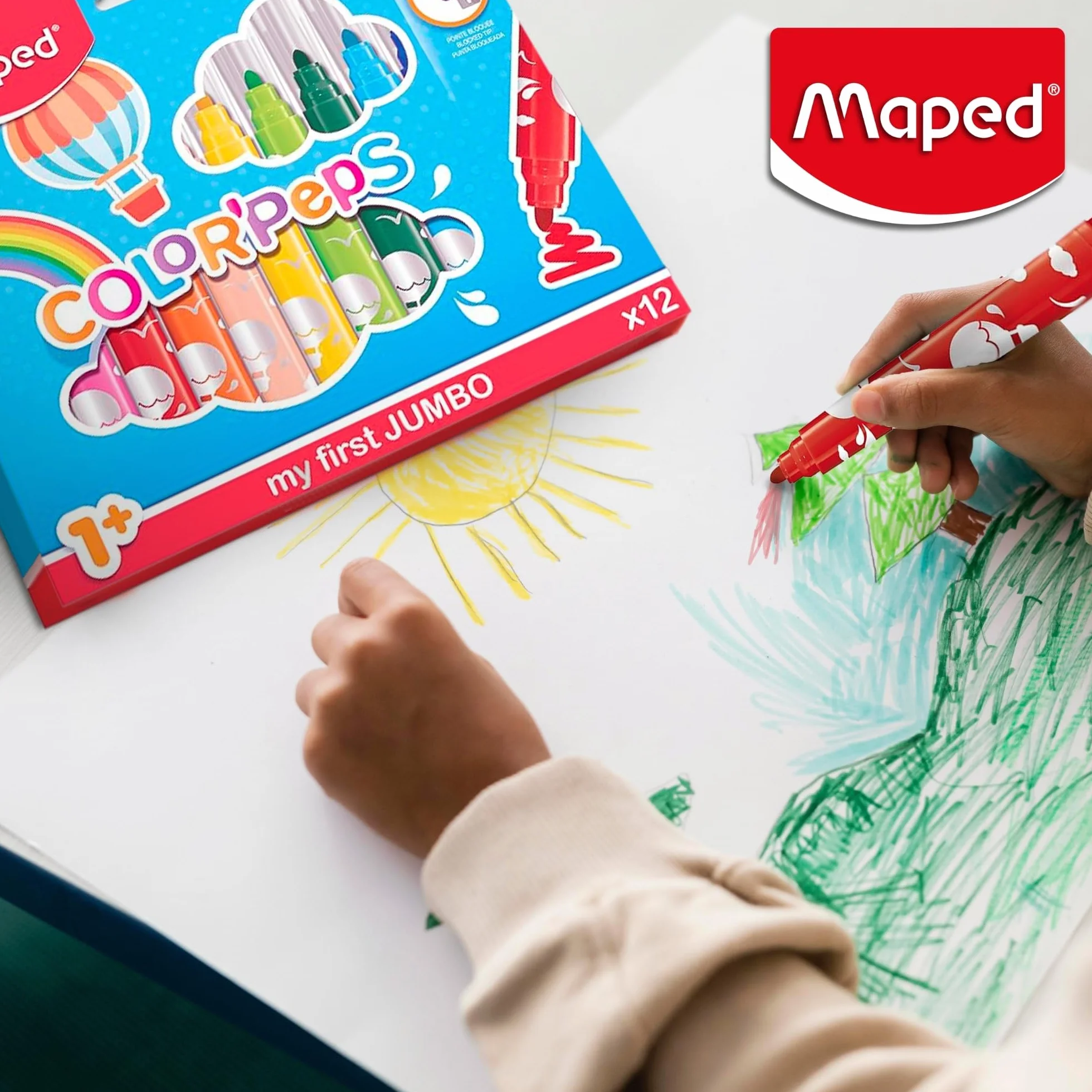 MAPED Feutre COLOR'PEPS Maxi, étui carton de 12