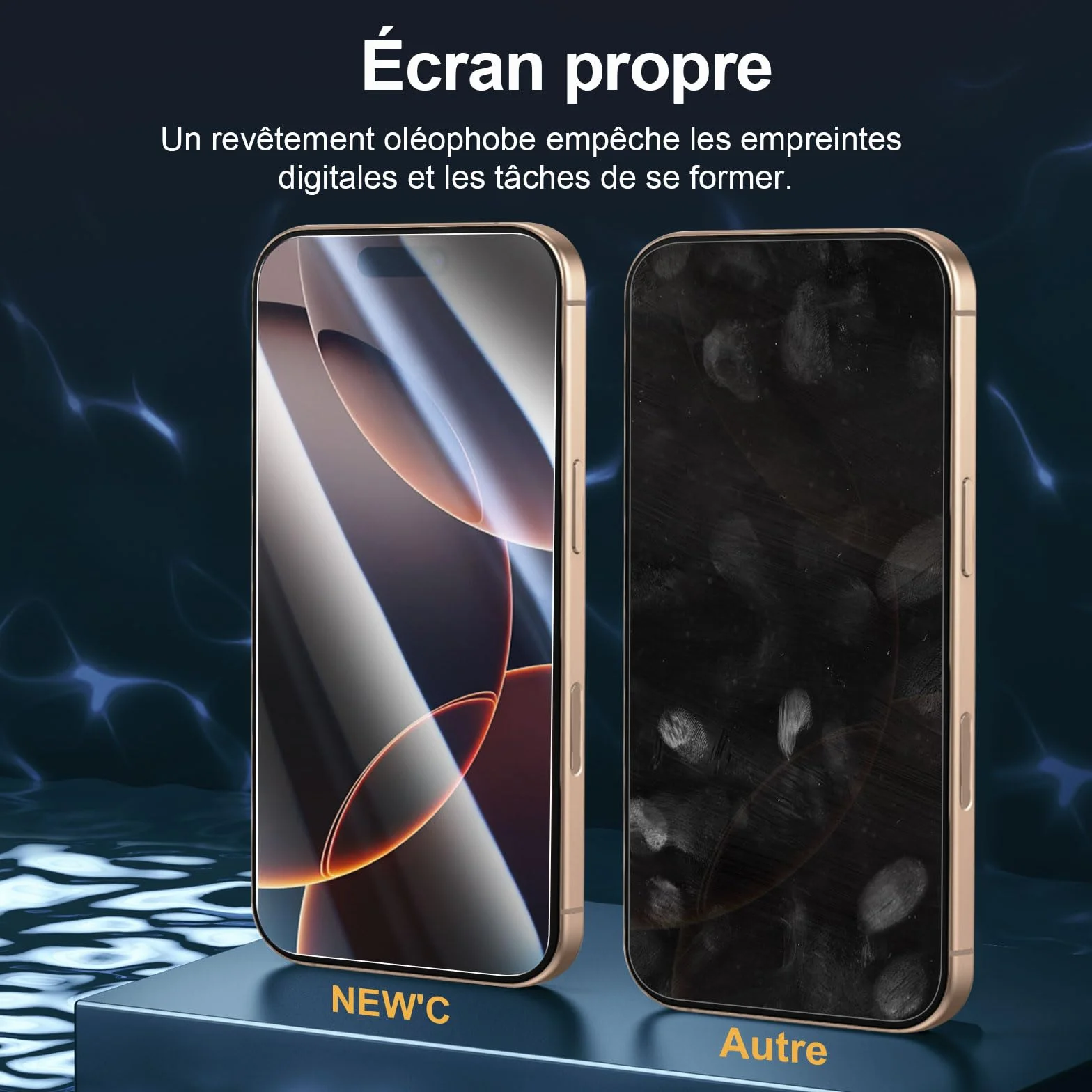 NEW'C Verre Trempé pour iPhone 17 Pro 16 Pro (6,3") Film Protection écran HD Transparent