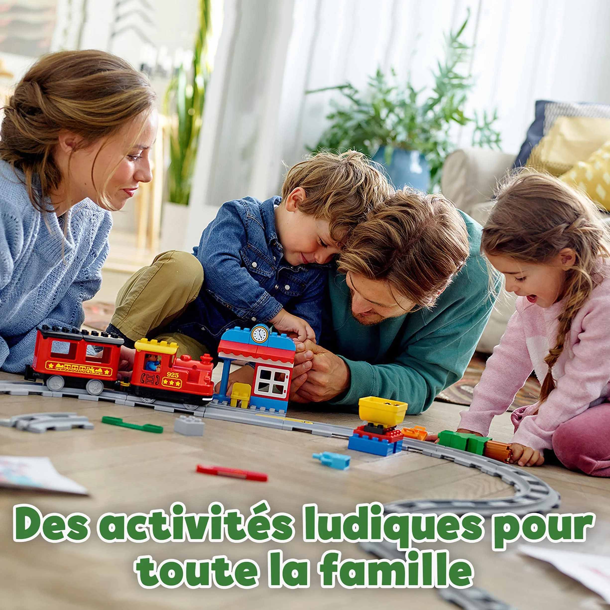 LEGO Duplo 10874 Ma Ville Le Train à Vapeur avec Sons Lumières Rails Télécommande Jouet Locomotive