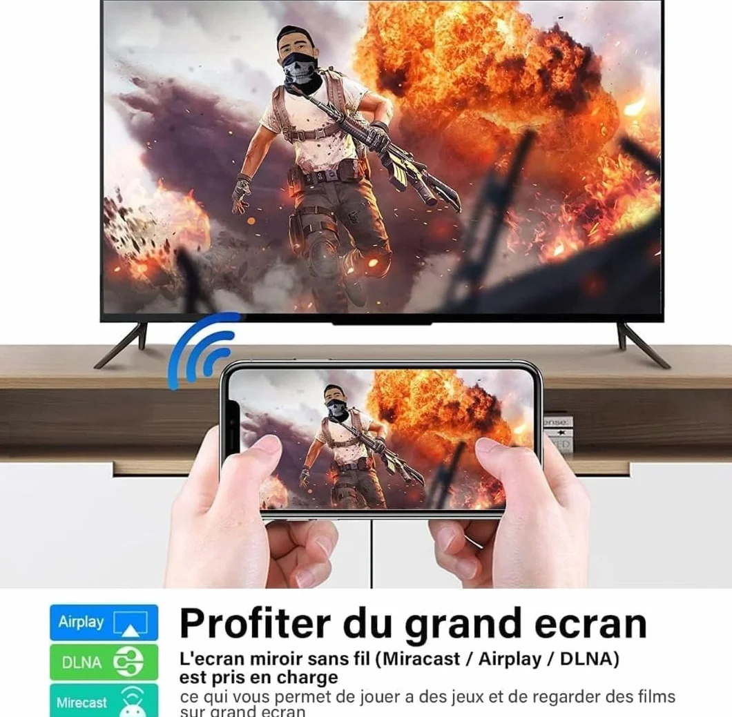 X96Q Boîtier IPTV Android TV Box Android 10.0 2GB 16GB Mini Smart TV Box Allwinner H313 Quad Core WiFi 4K HD 100M LAN