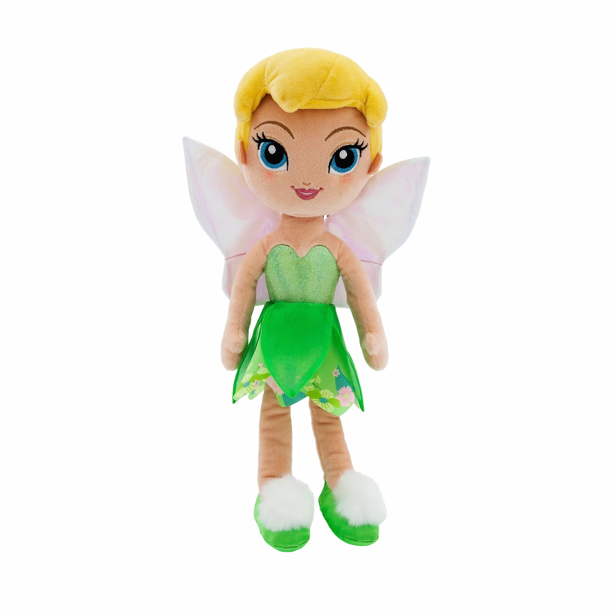 Disney Store Officiel Poupée Peluche Clochette 35 cm Fée Douce Robe Satin Iconique Détails Brodés