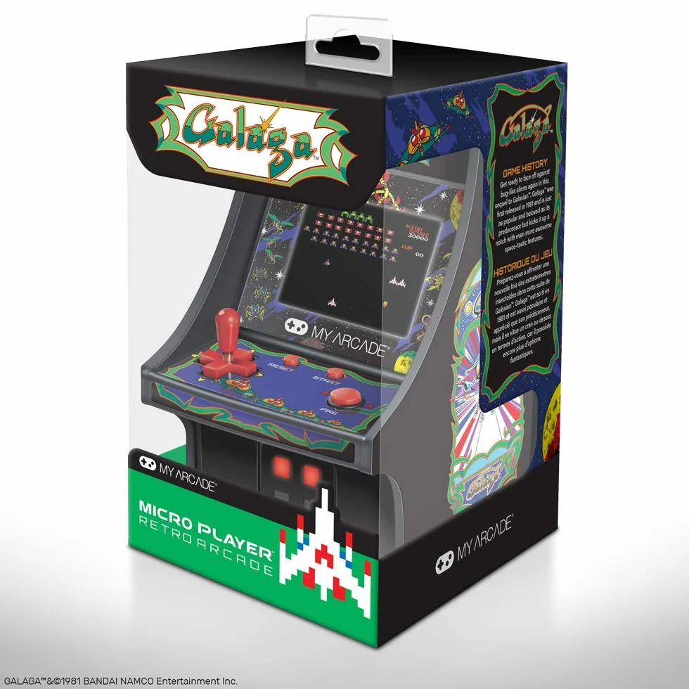 My Arcade Micro Player Galaga Mini Borne Retro