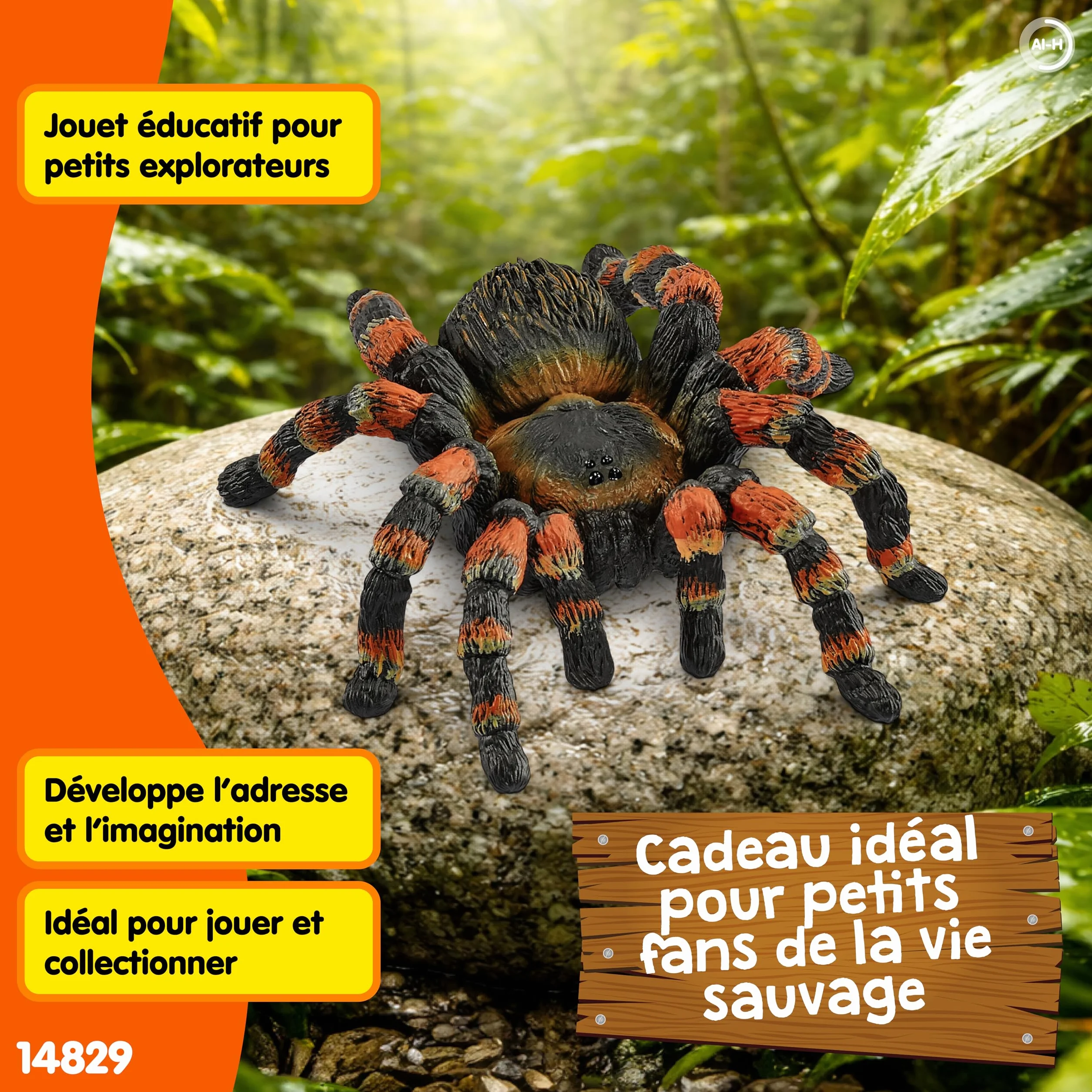 Schleich Wild Life Tarentule 14829 Figurine Animale 8 × 6 × 2 cm