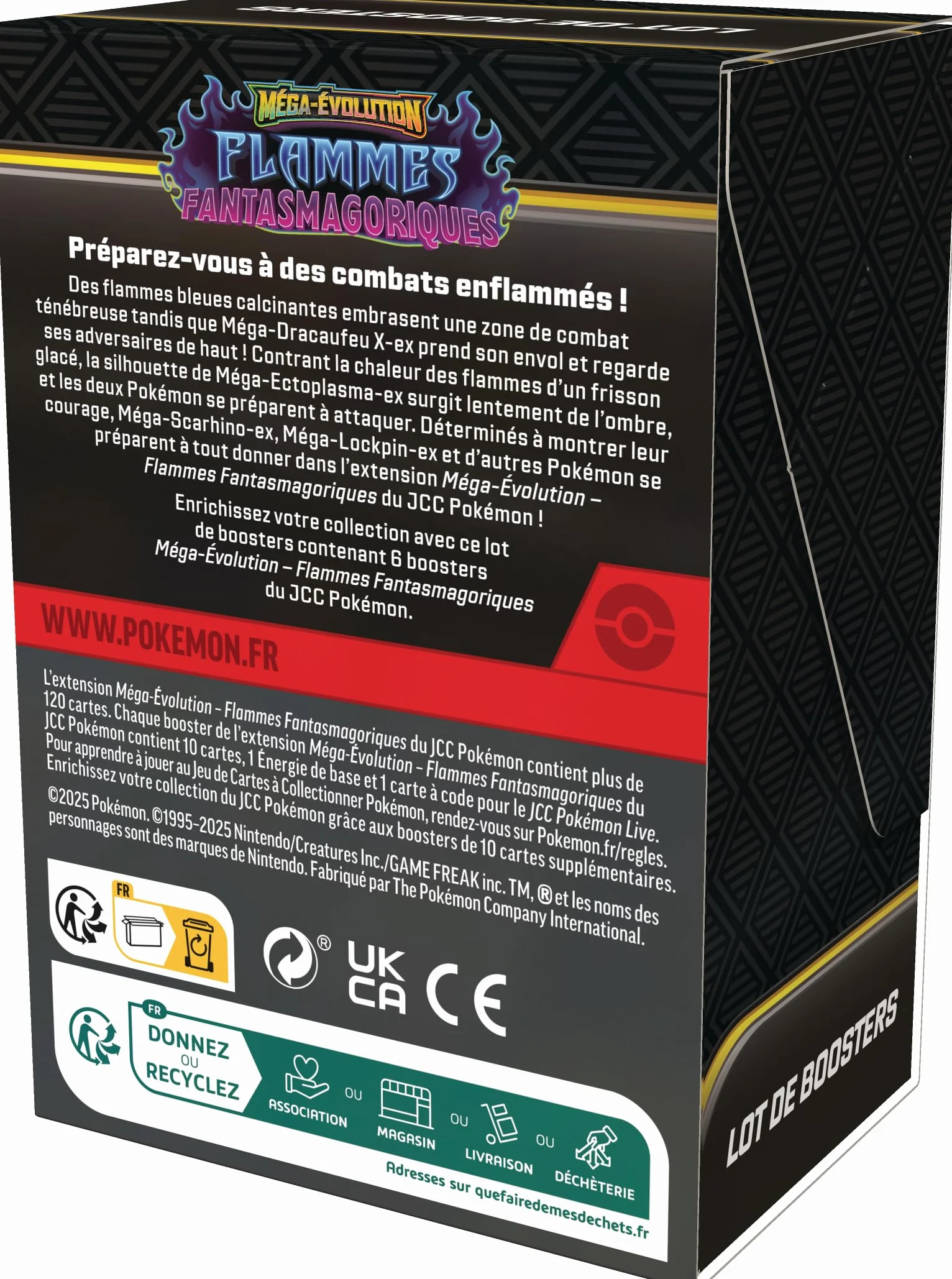 Pokémon JCC Méga-Évolution Flammes Fantasmagoriques Lot 6 boosters
