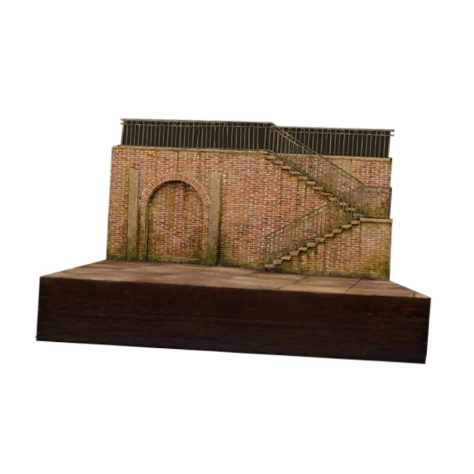 MagiDeal 1/35 Kit de Modèle de Construction d'Usine en Bois et Mousse, Diorama d'Architecture