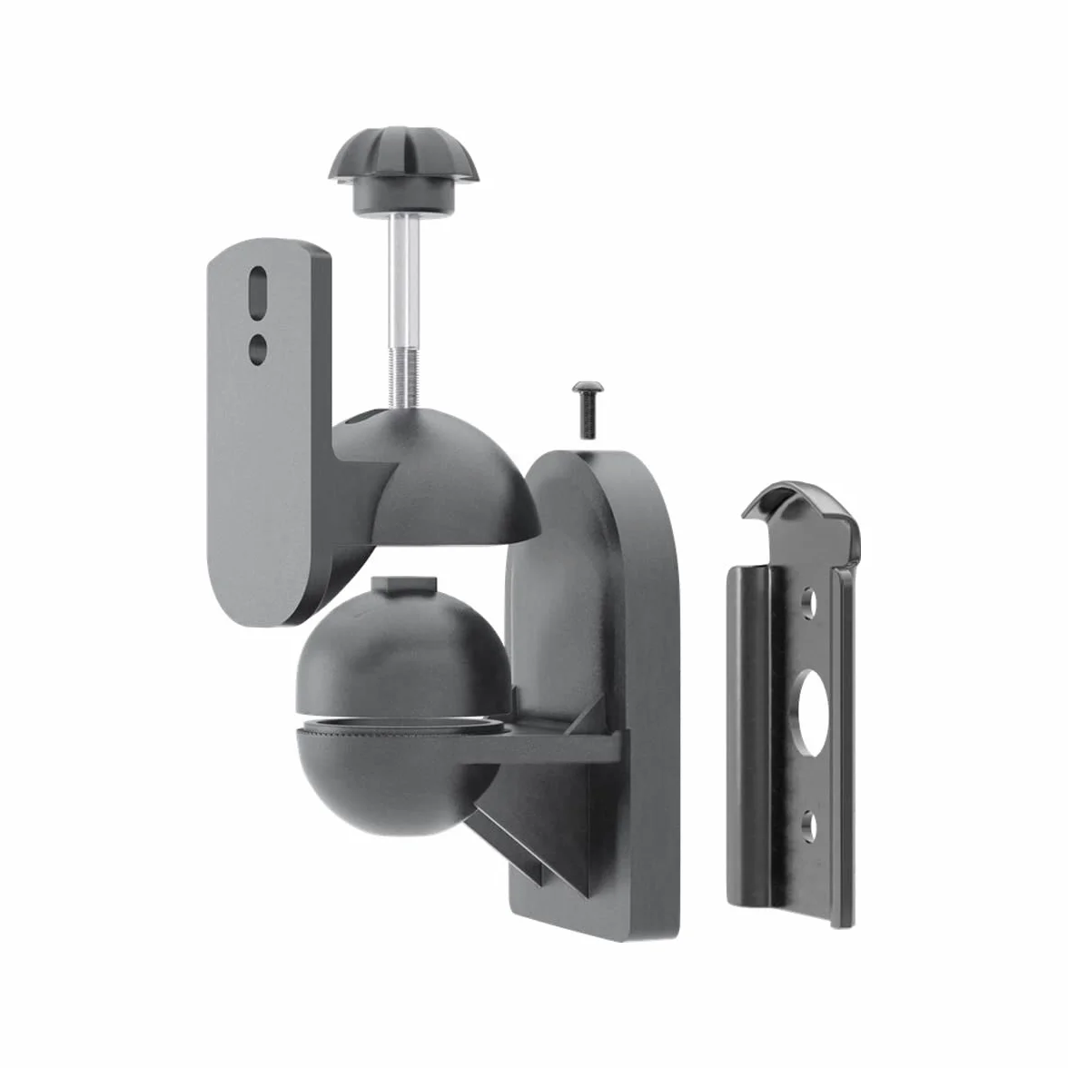 Goobay Support Mural Universel pour Haut-parleurs, Pivotant, Inclinable, jusqu'à 3,5 kg, Noir