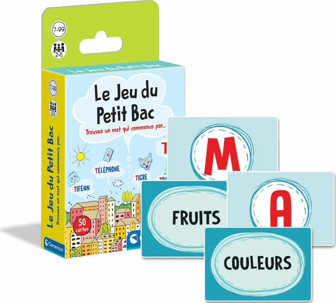 Le Jeu du Petit Bac - Jeu de Cartes Éducatif Vocabulaire Famille 7 Ans+