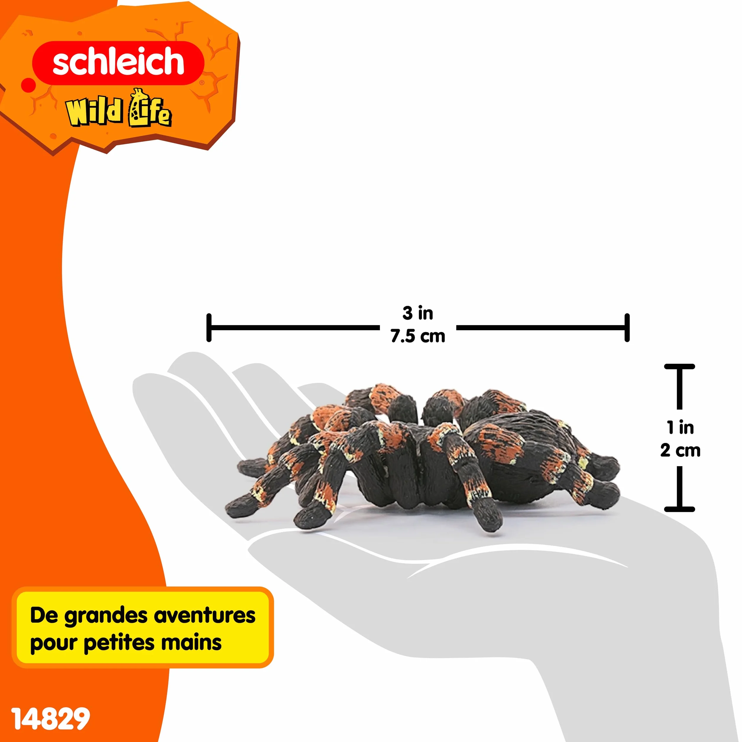 Schleich Wild Life Tarentule 14829 Figurine Animale 8 × 6 × 2 cm
