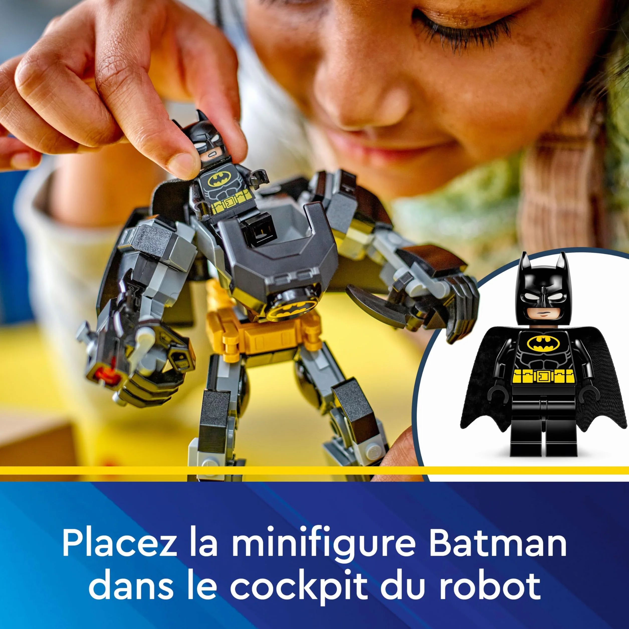 LEGO Superheroes DC L’Armure Robot de Batman Jouet de Super-héros Figurine XXL et Minifigurine 76270