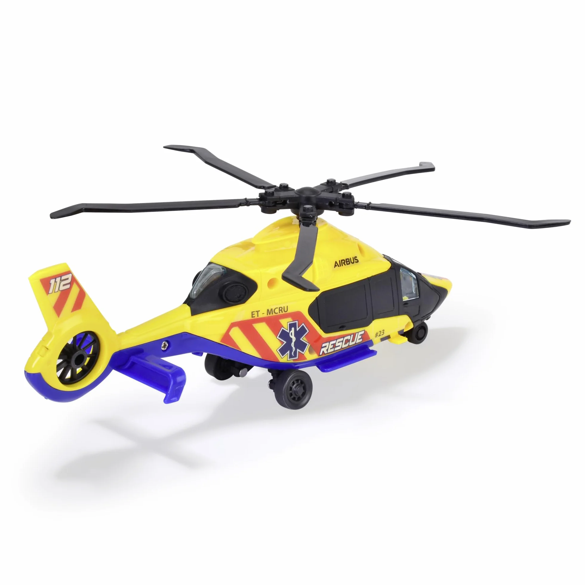 Dickie Toys Hélicoptère de Sauvetage Airbus H160 Jouet 23 cm Jaune