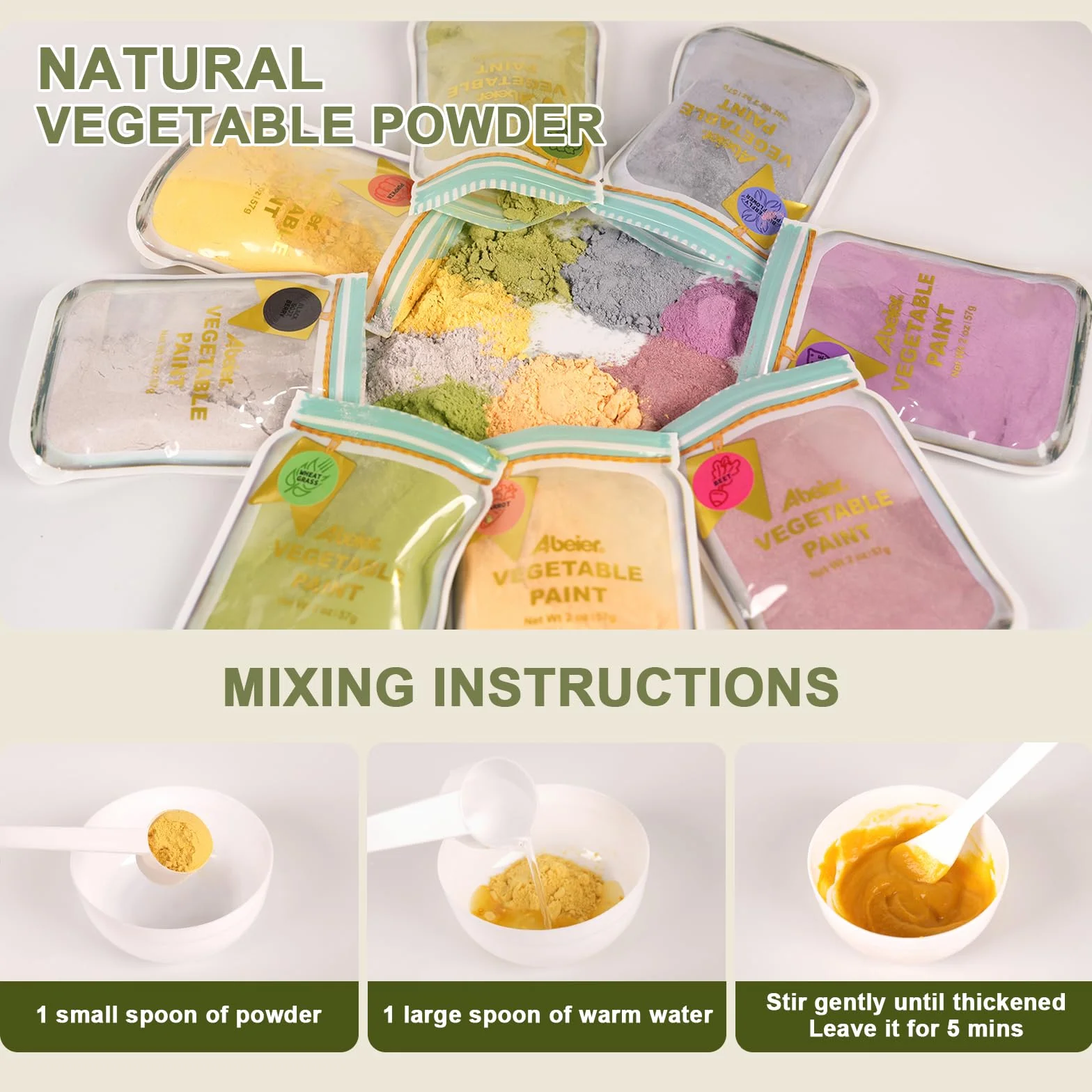 Peintures au doigt non toxiques 2 oz lavables naturelles pour enfants maternelle école ABEIER Lot de 8