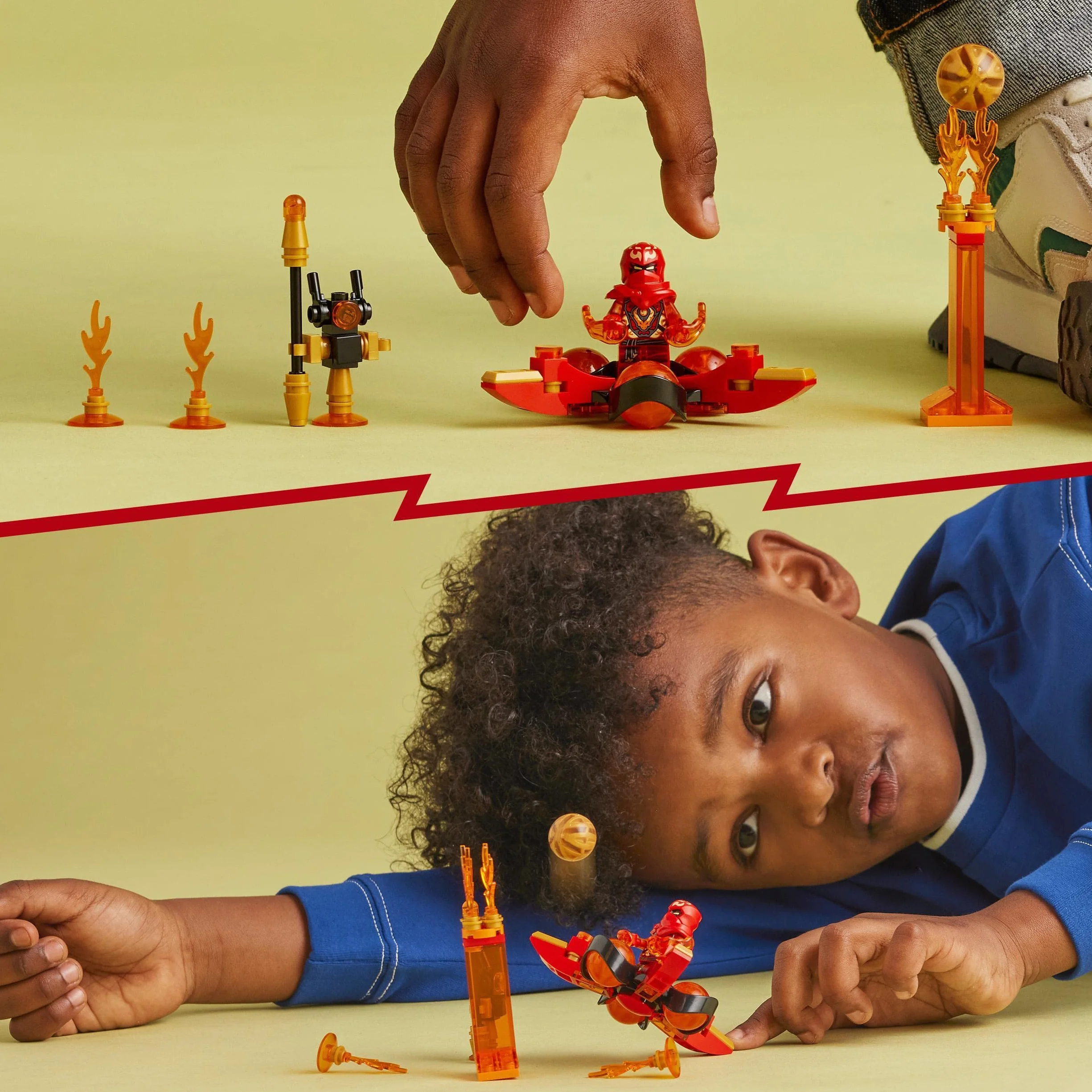 LEGO 71777 Ninjago Le Salto Spinjitzu Le Pouvoir du Dragon de Kai Jouet Toupie Ninja pour Enfants Dès 6 Ans