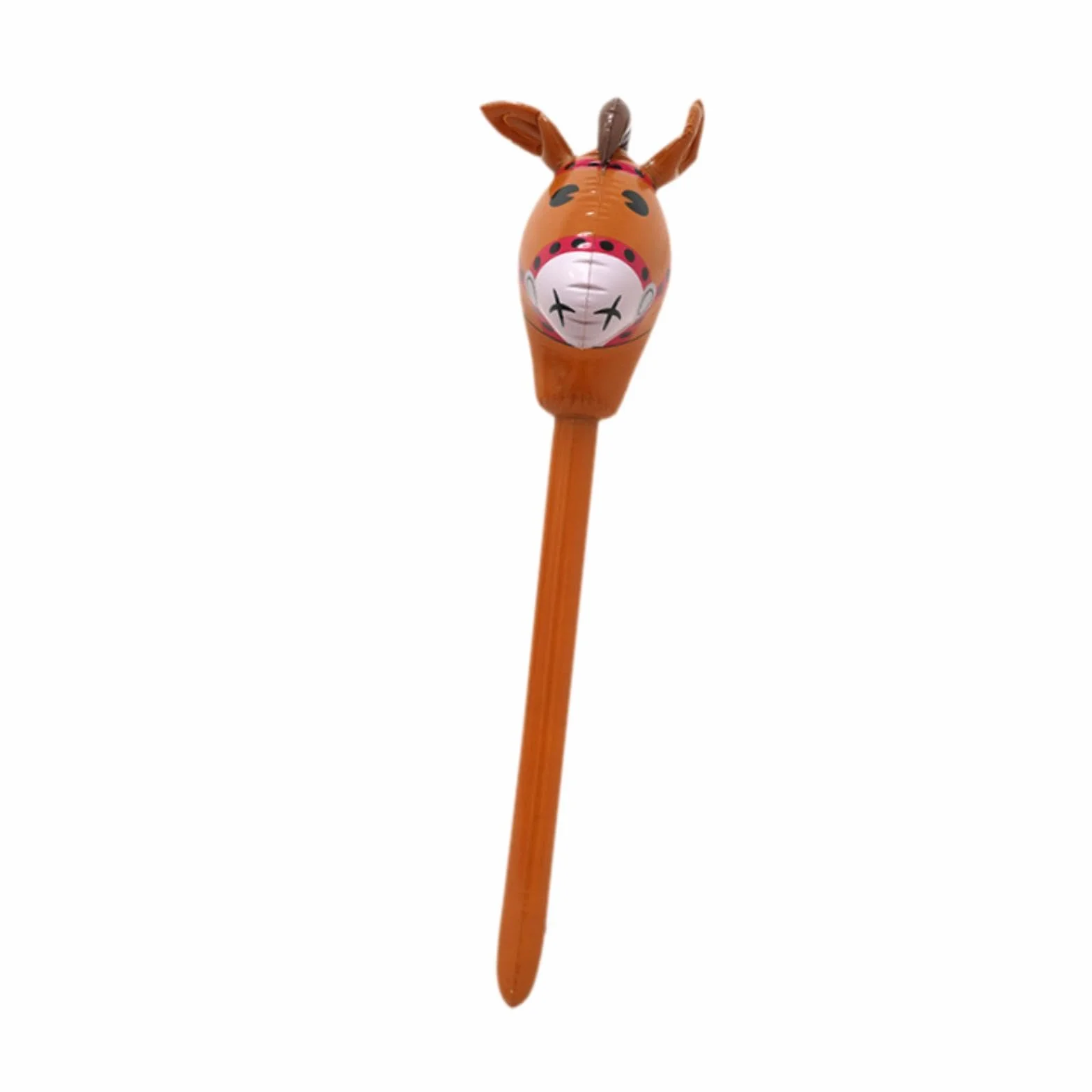 Bâton de Cheval avec Tête en Ballon, Jouet pour Fêtes, Brun