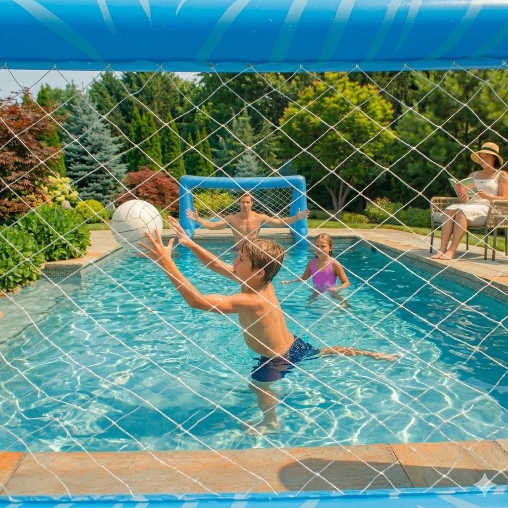 SkyBound Lot de 2 buts de piscine gonflables pour enfants avec ballon et sacs de poids