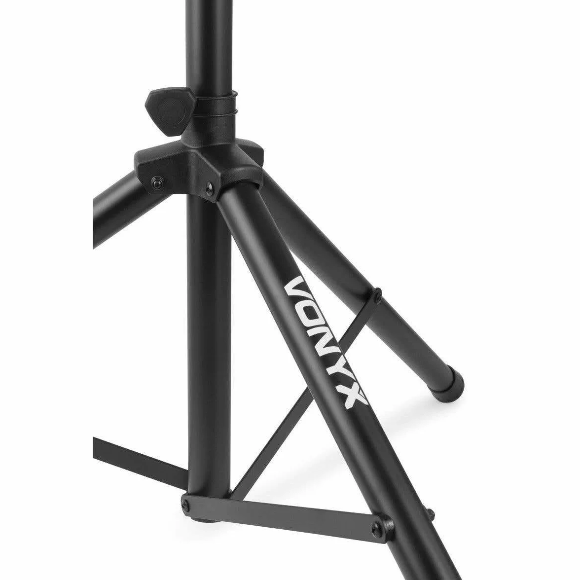Vonyx LS01 Pied d'Enceinte Pliable, 5 Hauteurs Réglables, 1,8m Max., Insert 35mm, 30 kg