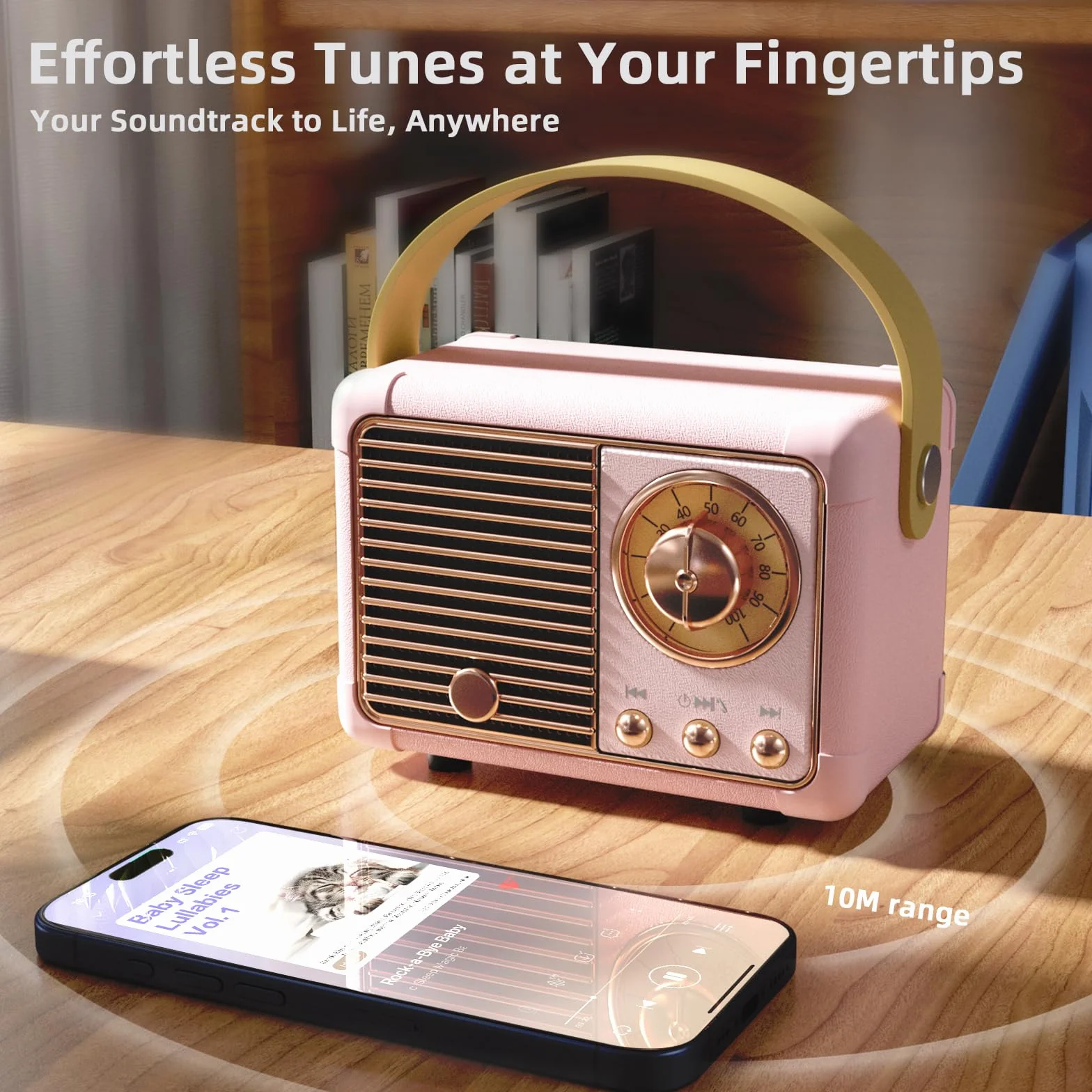 Enceinte Portable Bluetooth Kawaii Haut-parleurs sans Fil Cadeau Fille 10 Ans Rose