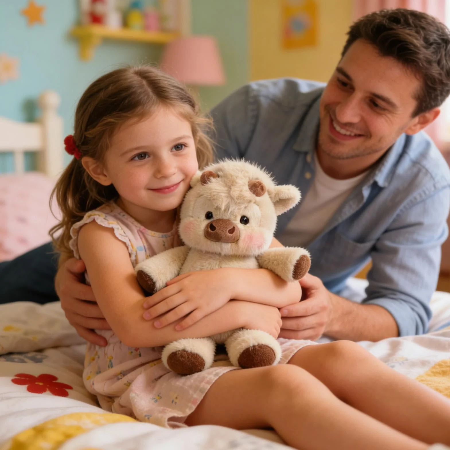 Jouet en Peluche Doux De Vache, Peluche Doudou Qui Court, Jeune Bovin Animal