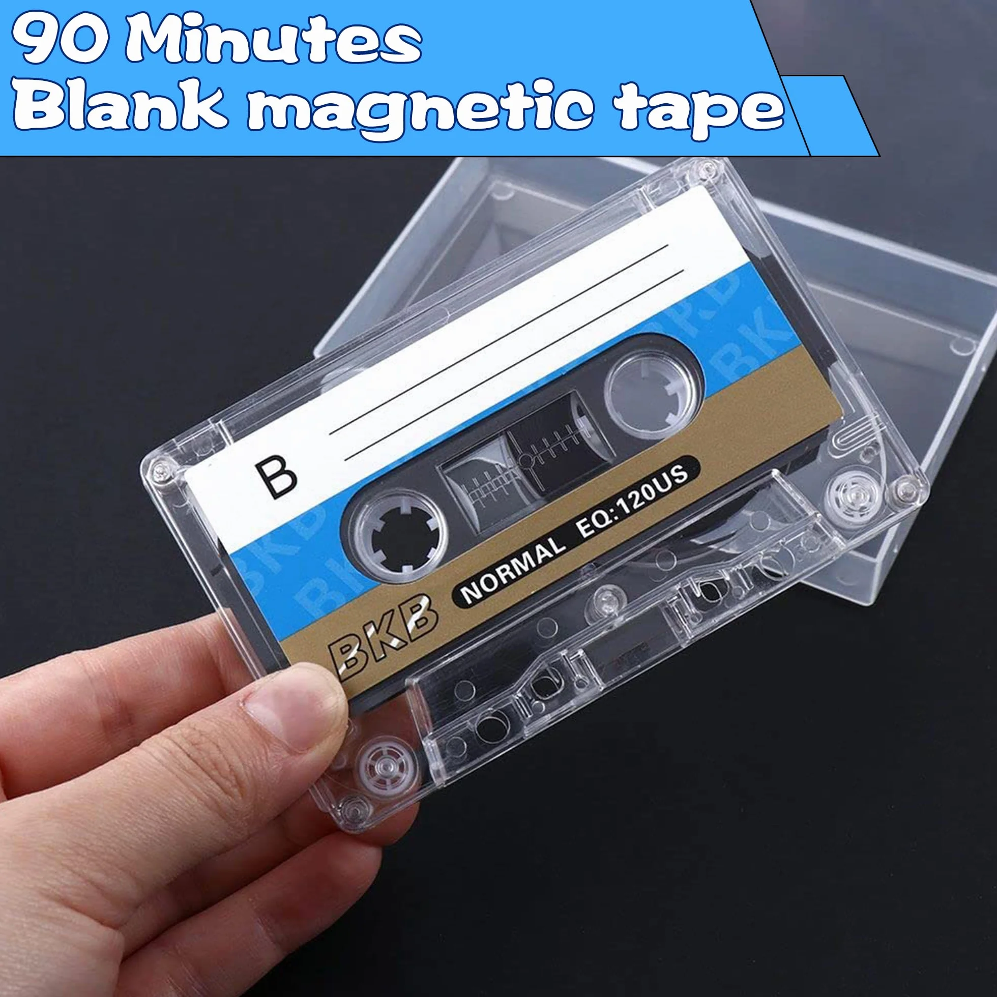 Cassettes audio vides 90 min, lot de 10, faible bruit pour enregistrement