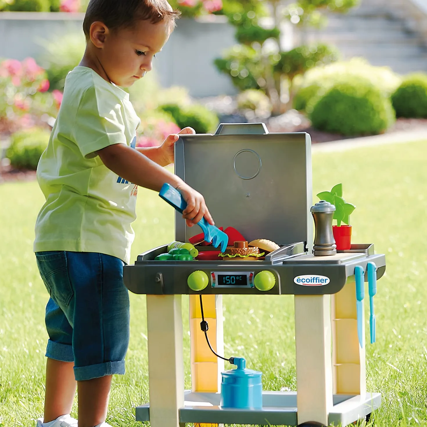 Ecoiffier La Plancha Jouets de Jardin pour Enfants 12 Accessoires Jeu d'Imitation Plein Air