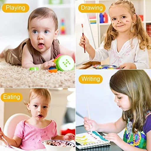 Tablier Cuisine Enfant 2 Pièces Peinture Avec 3 Poches 2-8 Ans