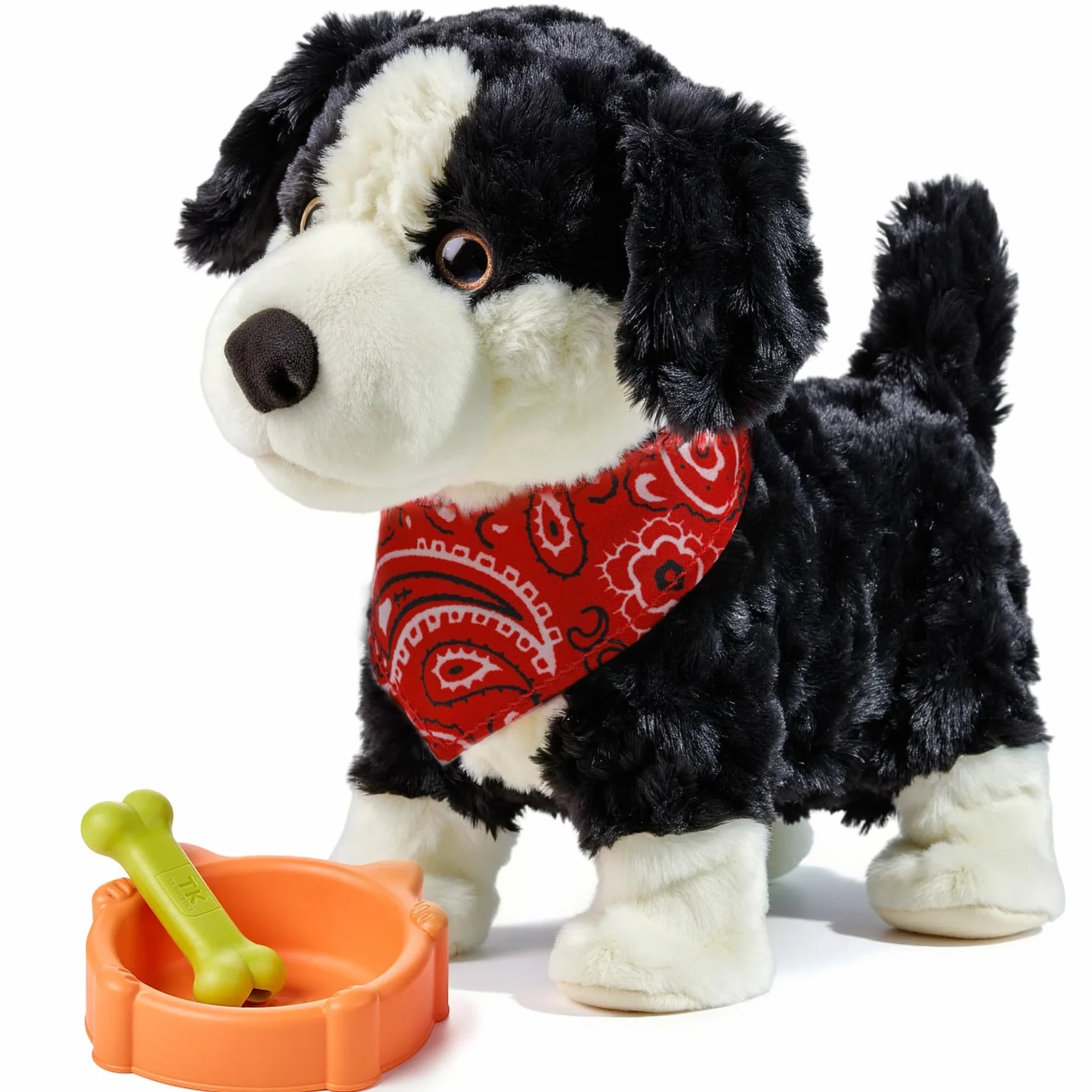 Chien Interactif Enfant Commande Vocale Peluche Marche Parle Aboie Jouet Électronique Cadeau 3+ Ans