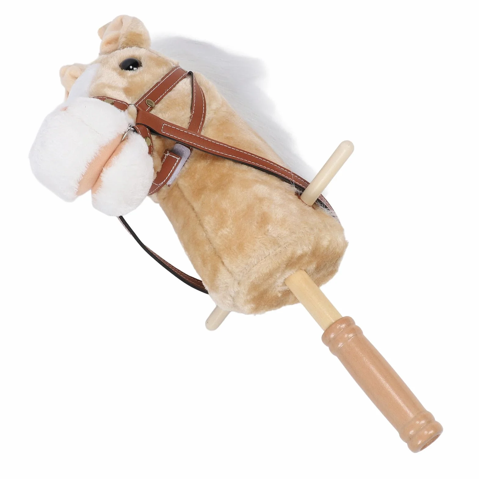 Naroote Jouet Bâton Cheval Tête Extérieure Doux (Jaune)