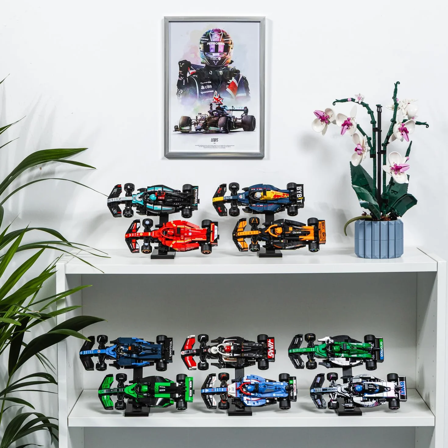 Speed Champions F1 Lot de 5 présentoirs verticaux compatibles LEGO Formula 1 76906-76919 pour 10 voitures