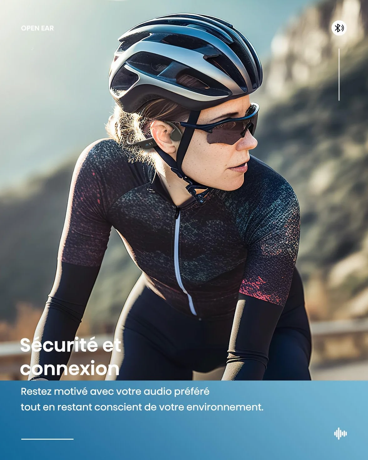 Casque Conduction Osseuse Bluetooth 5.4, Écouteur Natation IP68, Mémoire MP3 32G