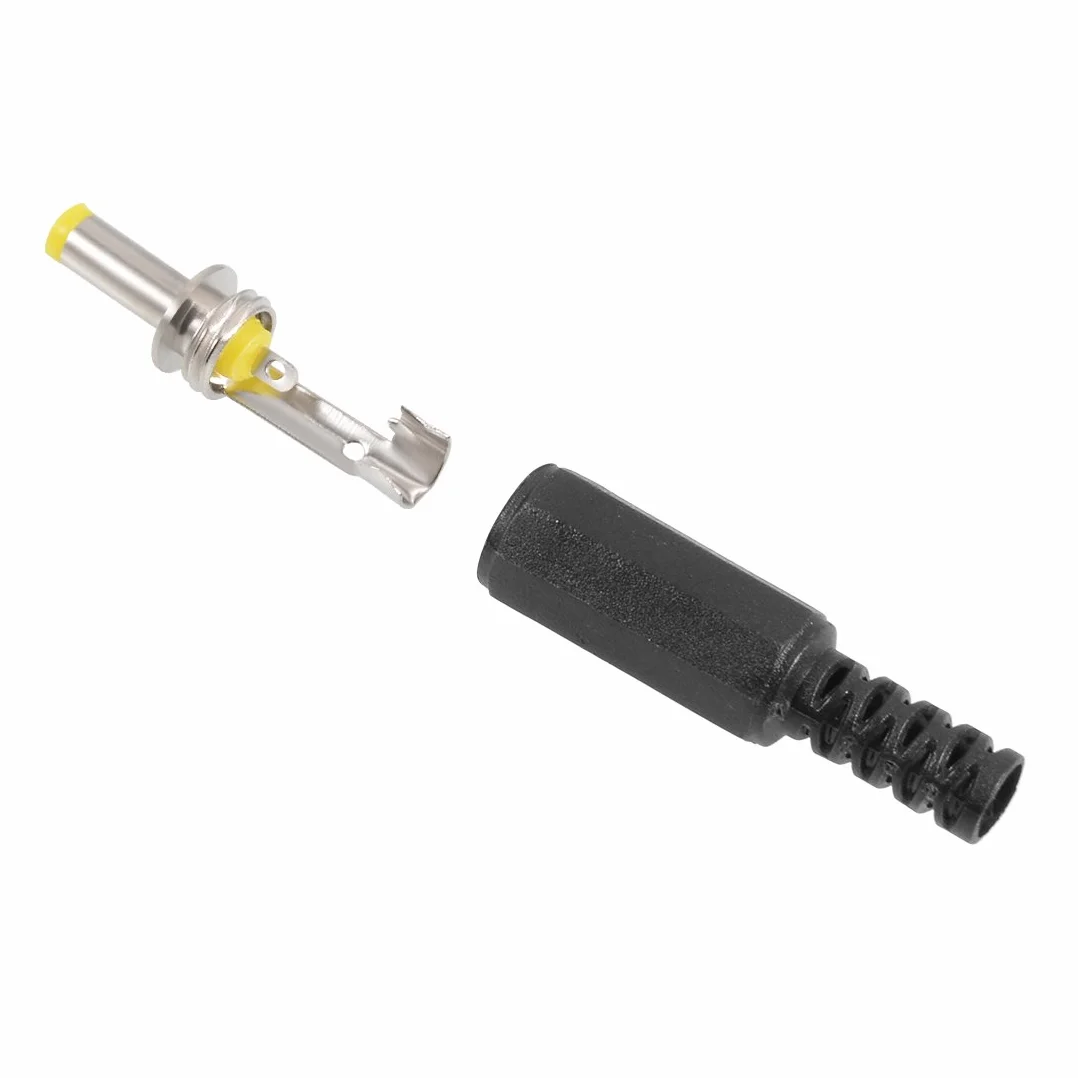sourcing map 2Pcs DC Mâle Connecteur 4.0mm x 1.7mm Puissance Câble Jack Adaptateur Noir