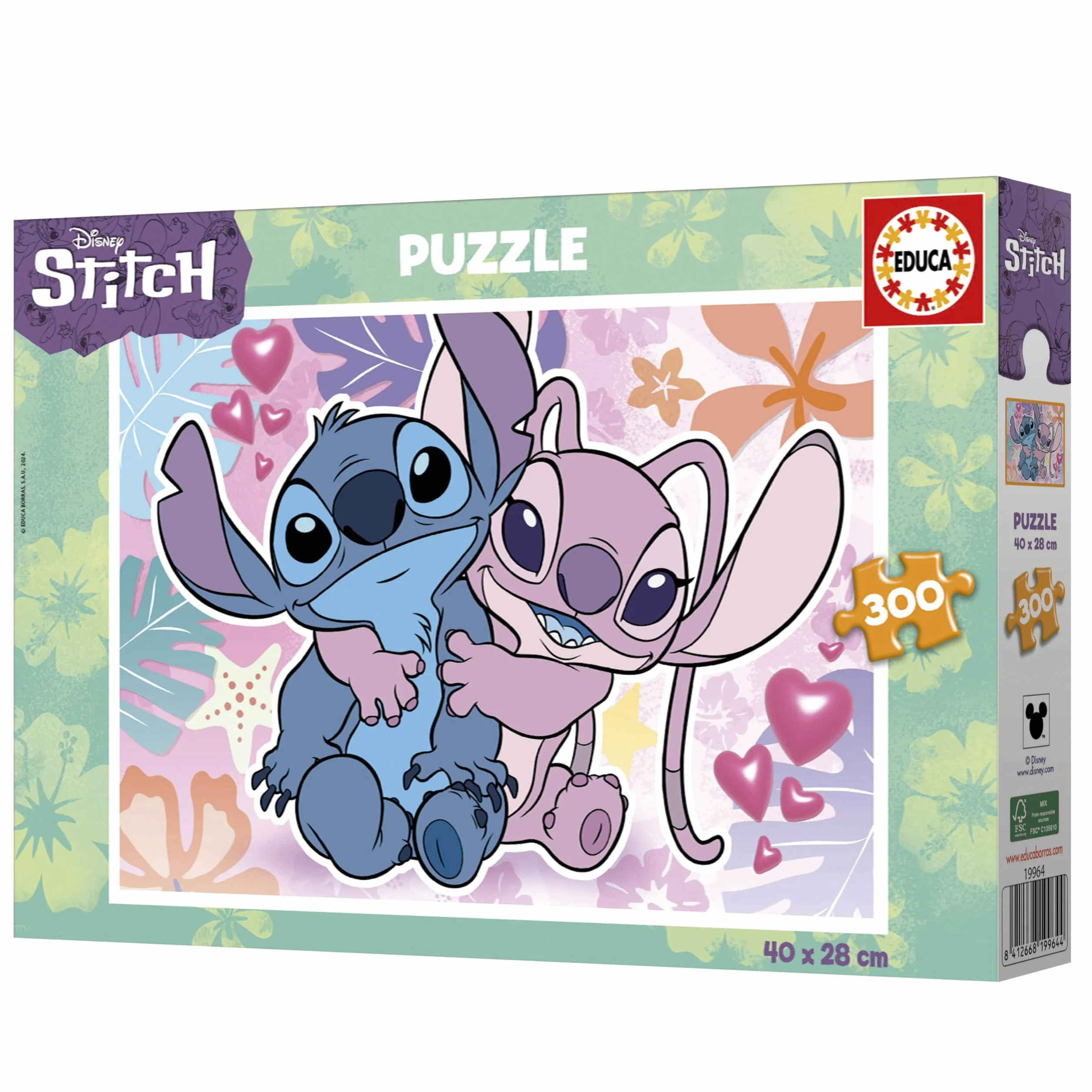 Educa Stitch Puzzle 300 pièces Enfant Disney 40 x 28 cm Dès 6 Ans