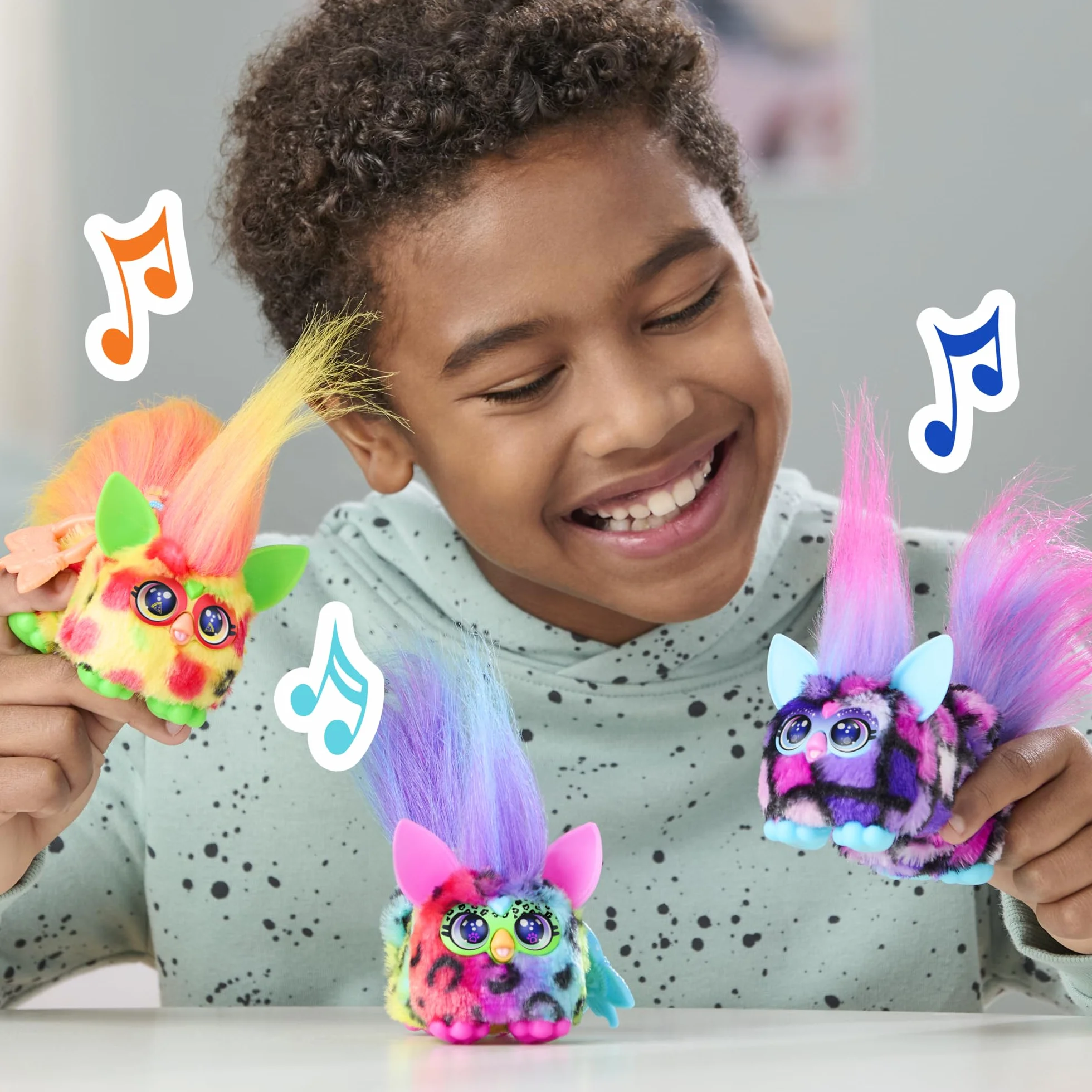 Furby DJ Furblets Rain-Bow-Kat, Jouet en Peluche