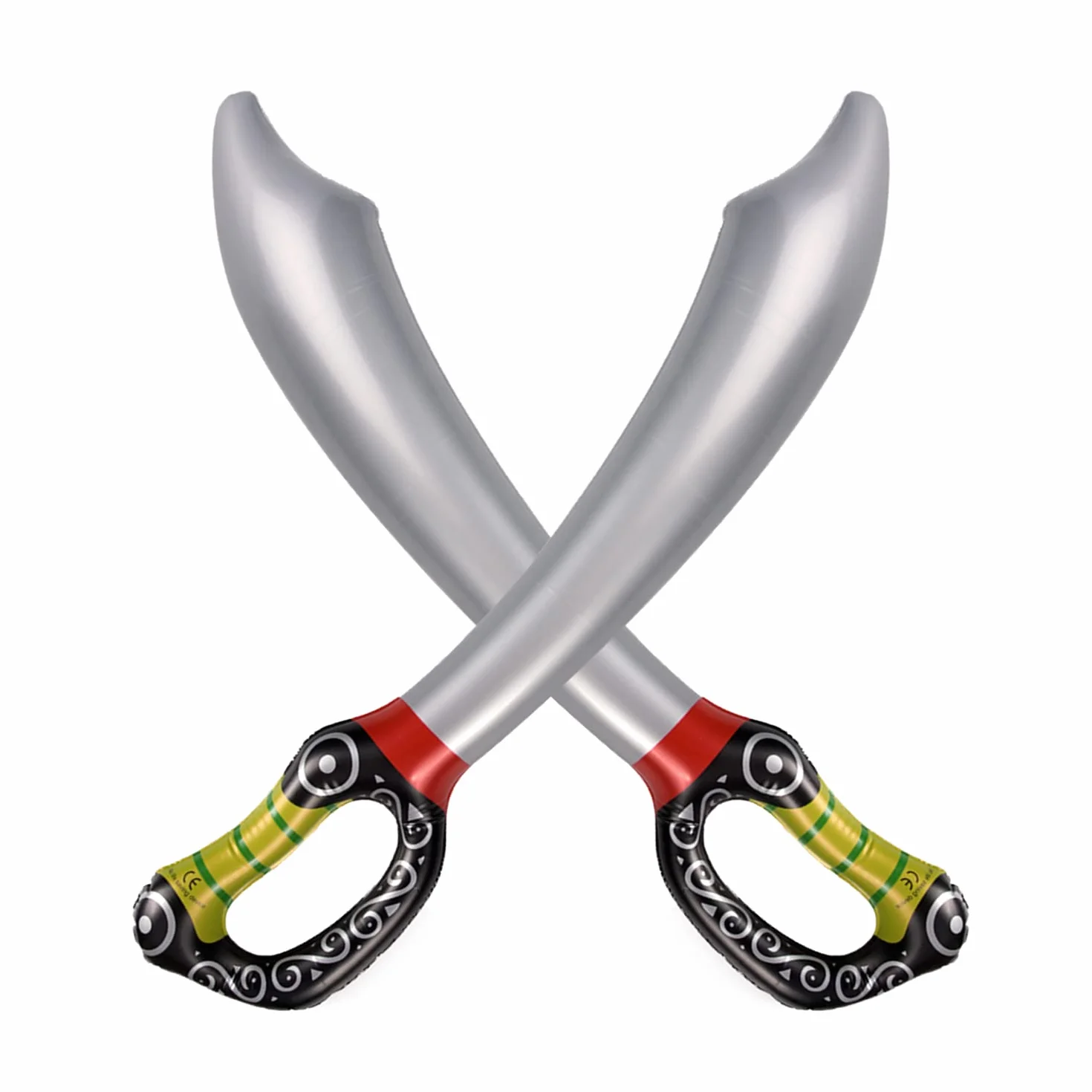 Lot de 3 épées de pirates gonflables 60 cm - Accessoires de fête et cosplay