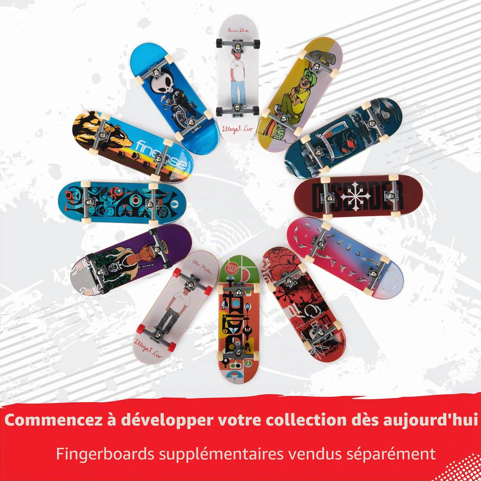 Tech Deck Spongebob Sk8shop Lot Mini Skateboards à Collectionner Personnalisables Jouets Enfants 6 Ans