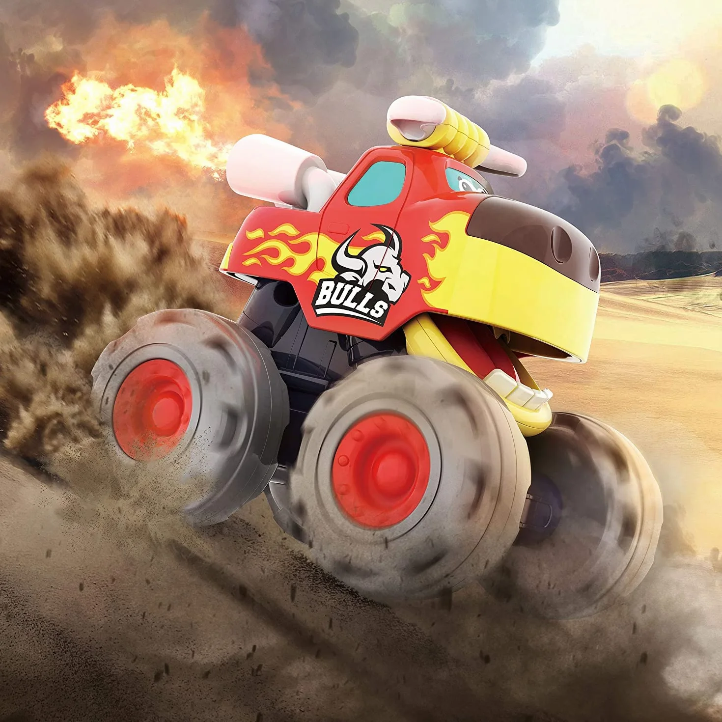 HOLA Lot de 3 Voiture Jouet Bebe 1 an Garcon, Friction Pull Back Monster Truck Animaux
