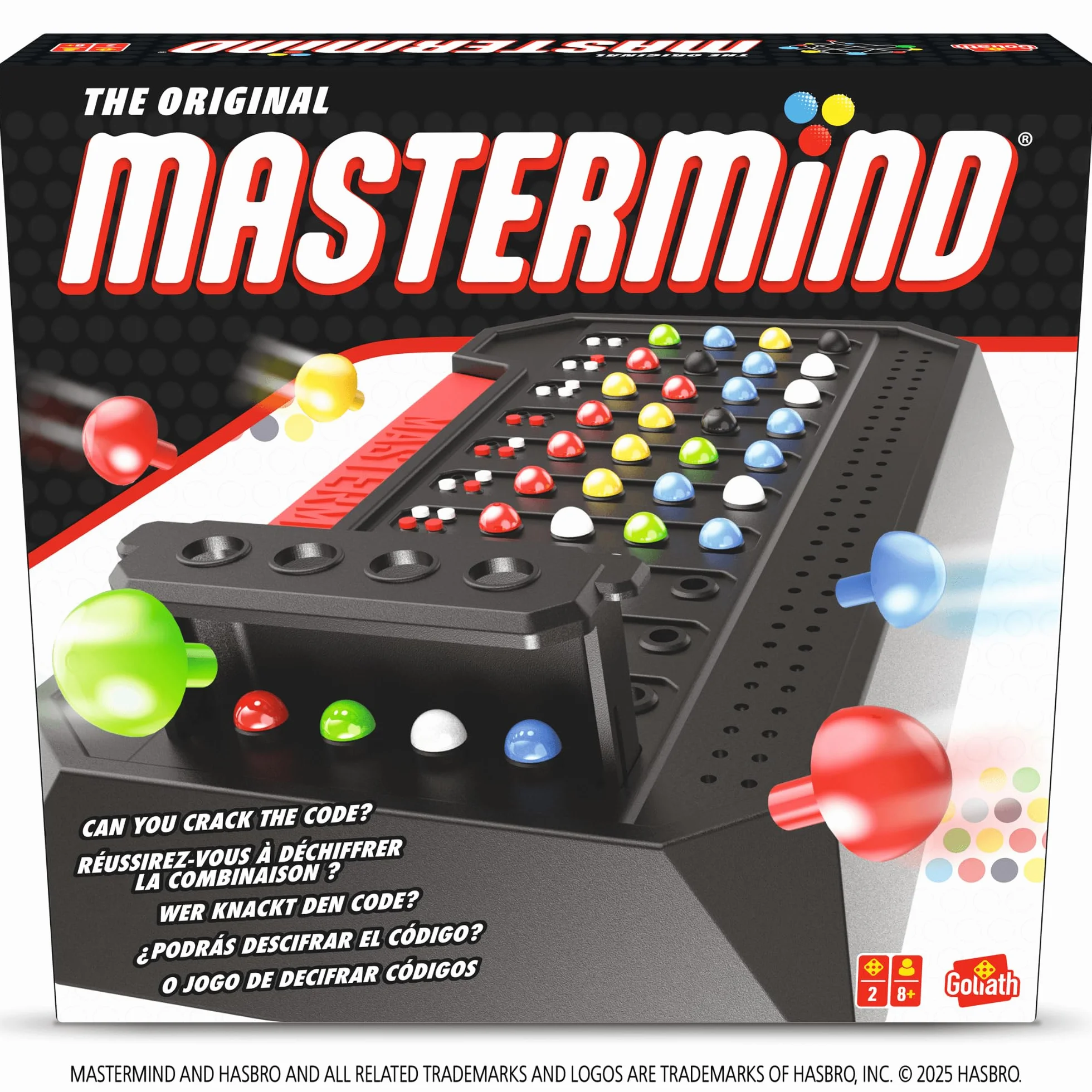 Goliath Mastermind Original Jeu de Société Classique Stratégie Déduction Logique 2 Joueurs 8 Ans