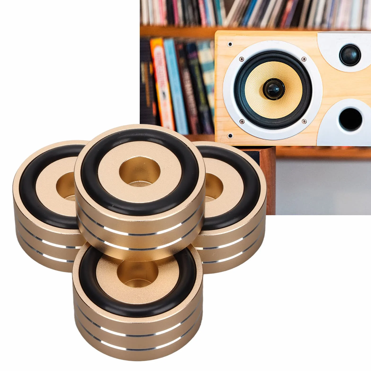 Pieds d'isolation de Haut-parleur en Aluminium 40 x 20 mm, Antidérapant pour Amplificateur DAC