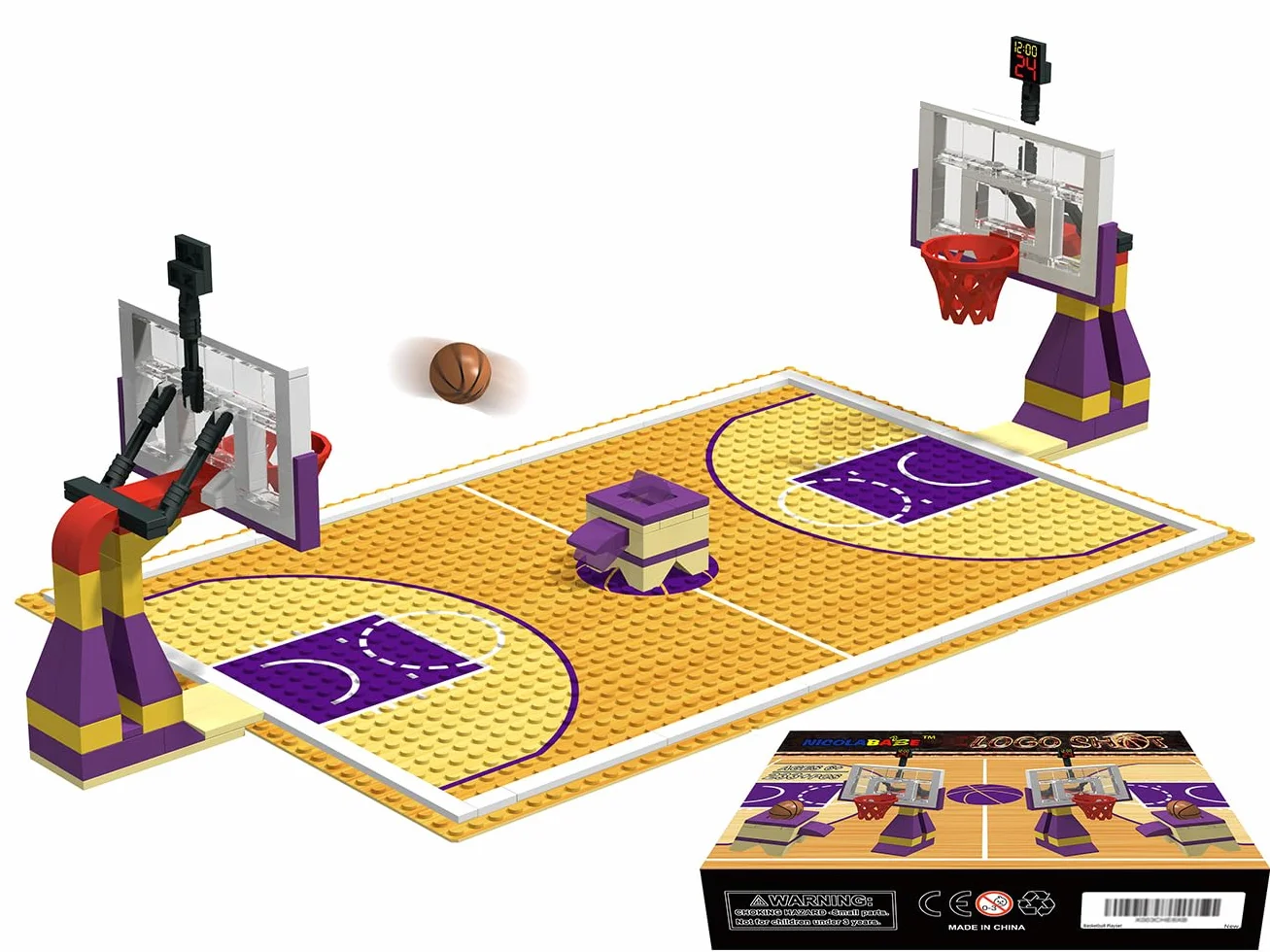 Blocs de construction éducatifs pour basket-ball 12,7 x 25,4 cm lot de 3