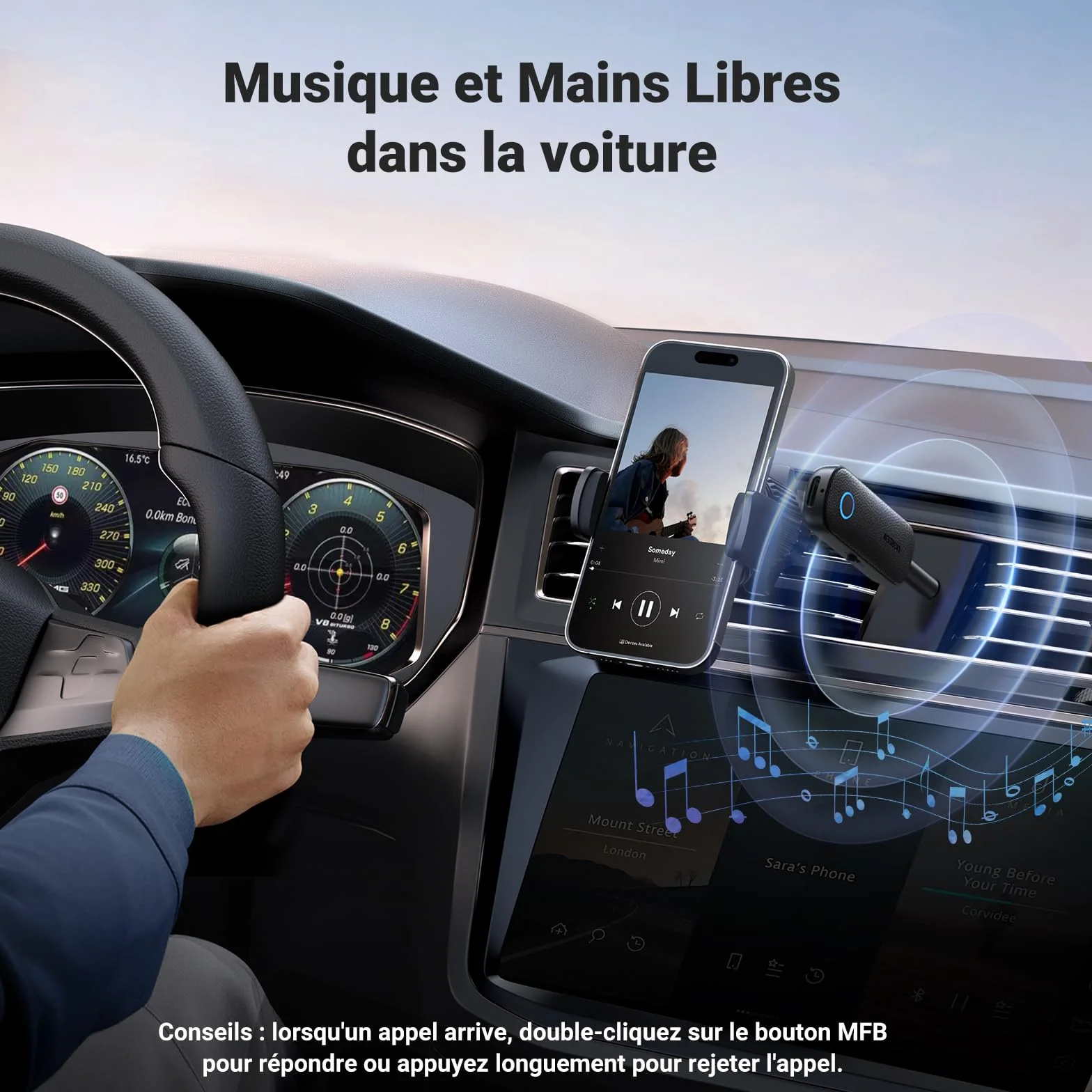 UGREEN Adaptateur Bluetooth 5.4 Jack 2 en 1 Émetteur Récepteur AUX pour TV Voiture Chaîne HiFi