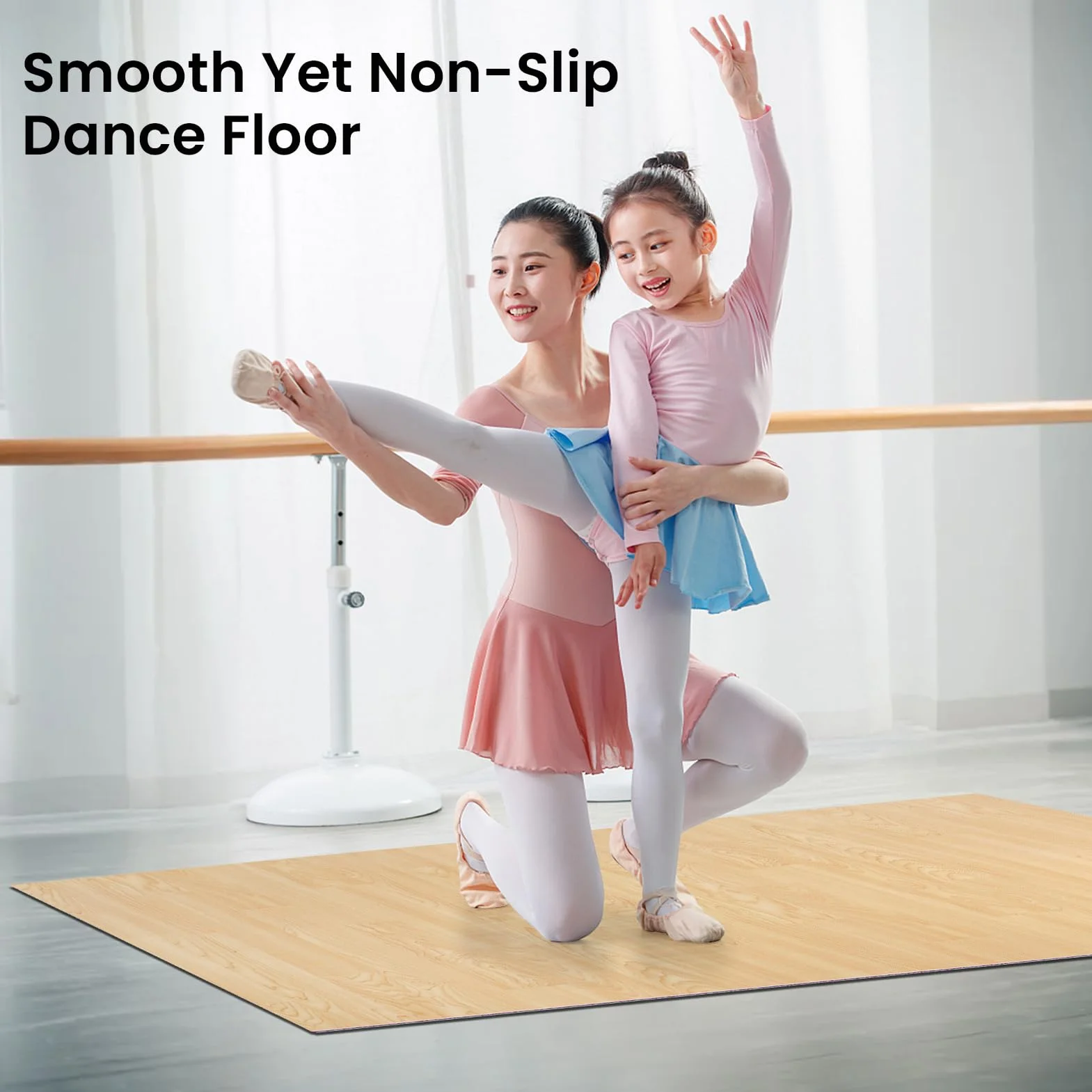 Tapis de danse portable PVC 91 x 122 cm 5 mm épaisseur antidérapant absorbant chocs ballet jazz claquettes irlandais pop