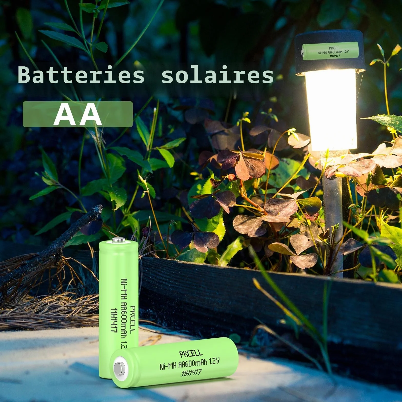 PKCELL Piles rechargeables AA NIMH 1,2V 600mAh 4 pièces