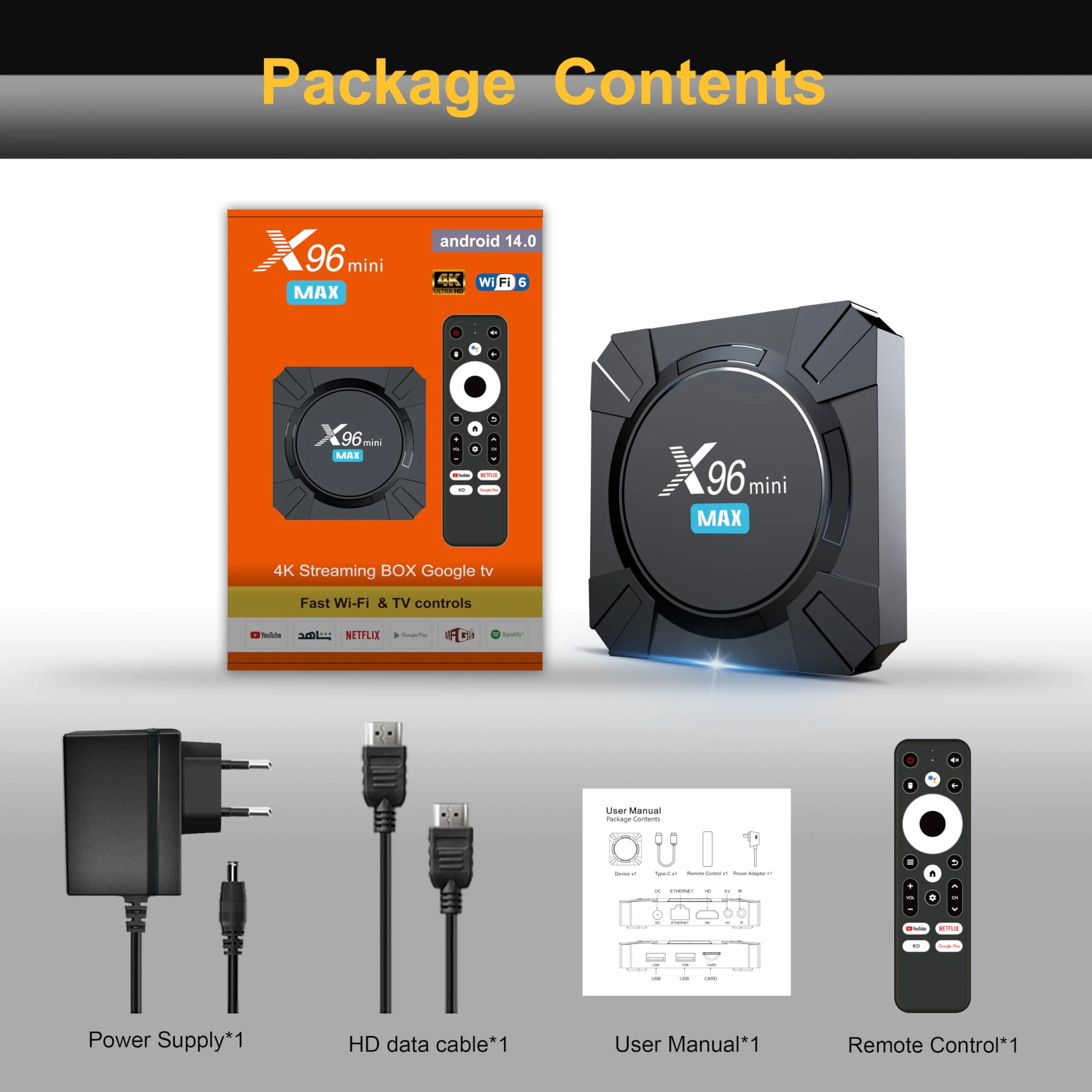 Android TV Box X96 Mini Max Black