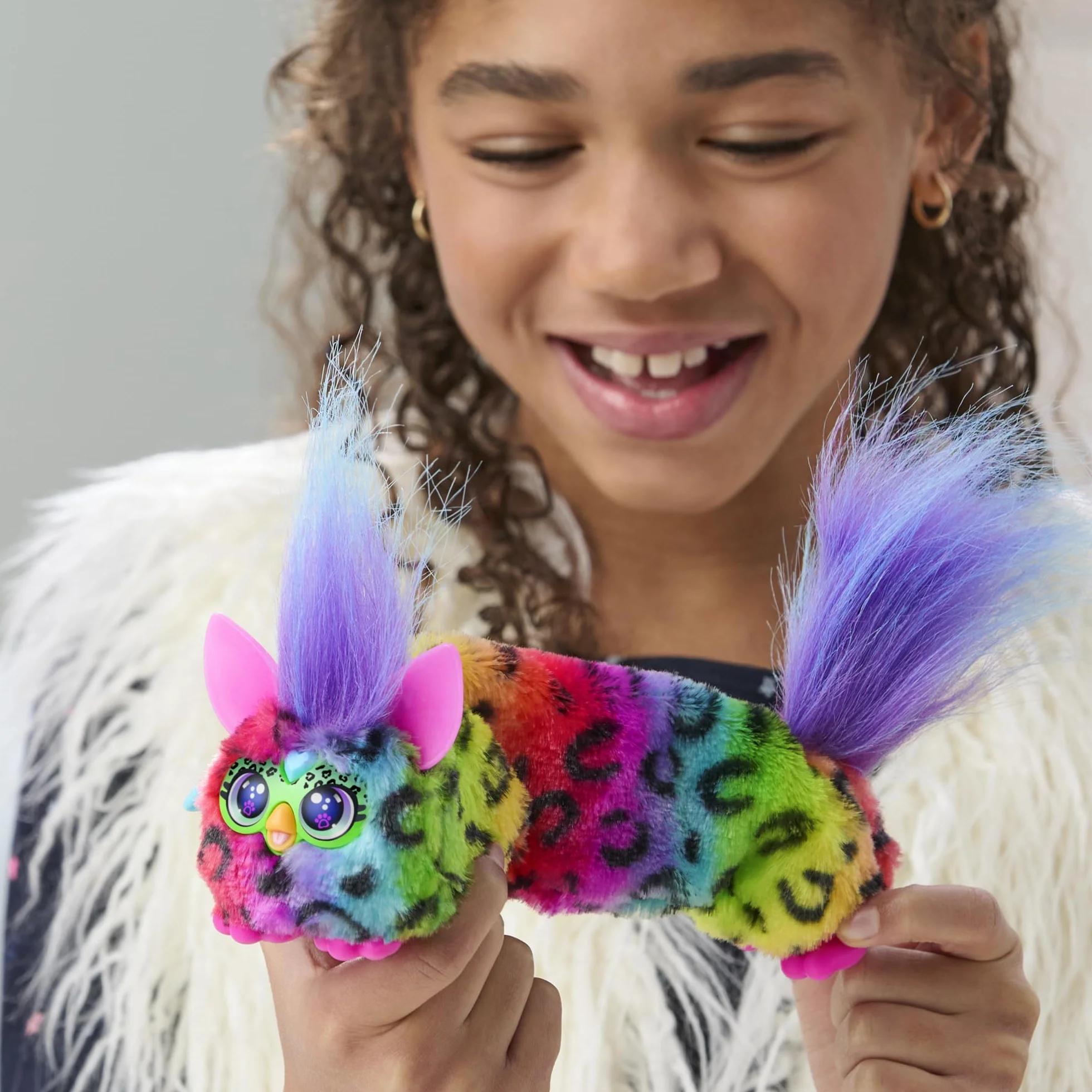 Furby DJ Furblets Rain-Bow-Kat, Jouet en Peluche